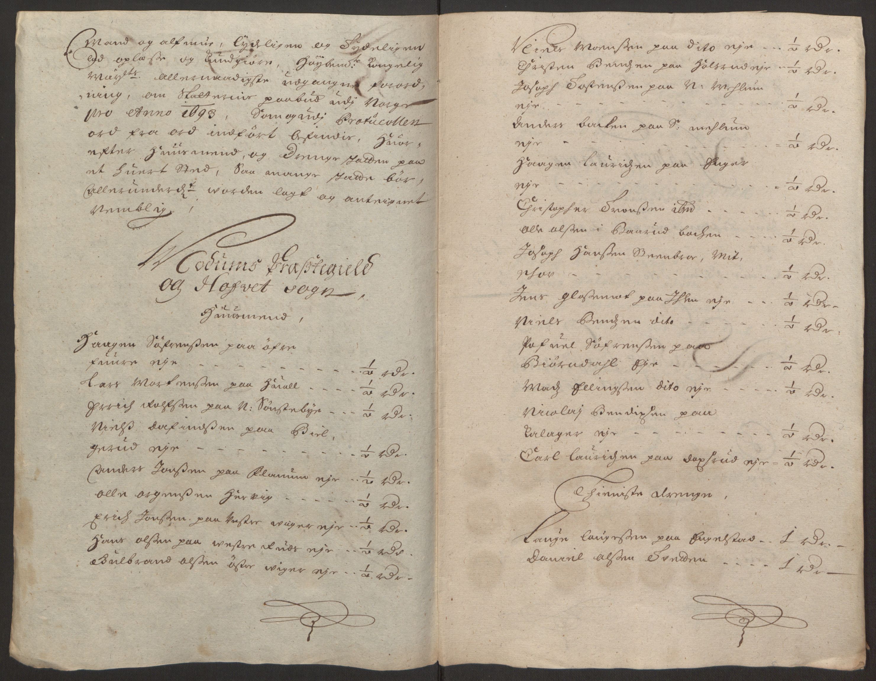 Rentekammeret inntil 1814, Reviderte regnskaper, Fogderegnskap, AV/RA-EA-4092/R25/L1682: Fogderegnskap Buskerud, 1693, s. 200