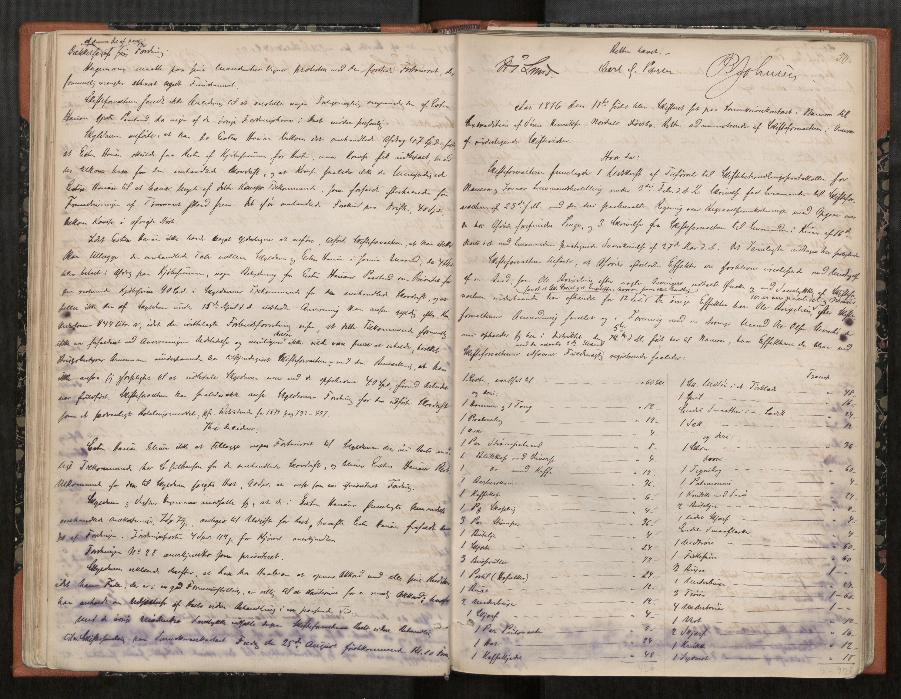 Namdal sorenskriveri, AV/SAT-A-4133/1/3/3B/L0004: Skiftebehandlingsprotokoll, 1875-1880, s. 50