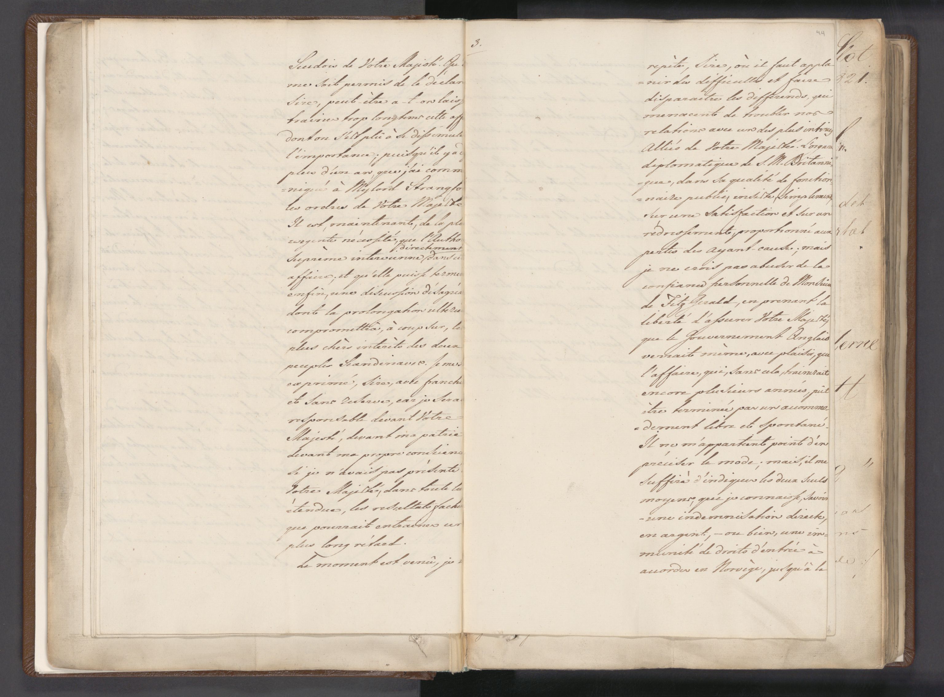 Statsrådssekretariatet, AV/RA-S-1001/A/Ab/L0011: Kgl. res. nr. 5263-5678 I, 1821, s. 44