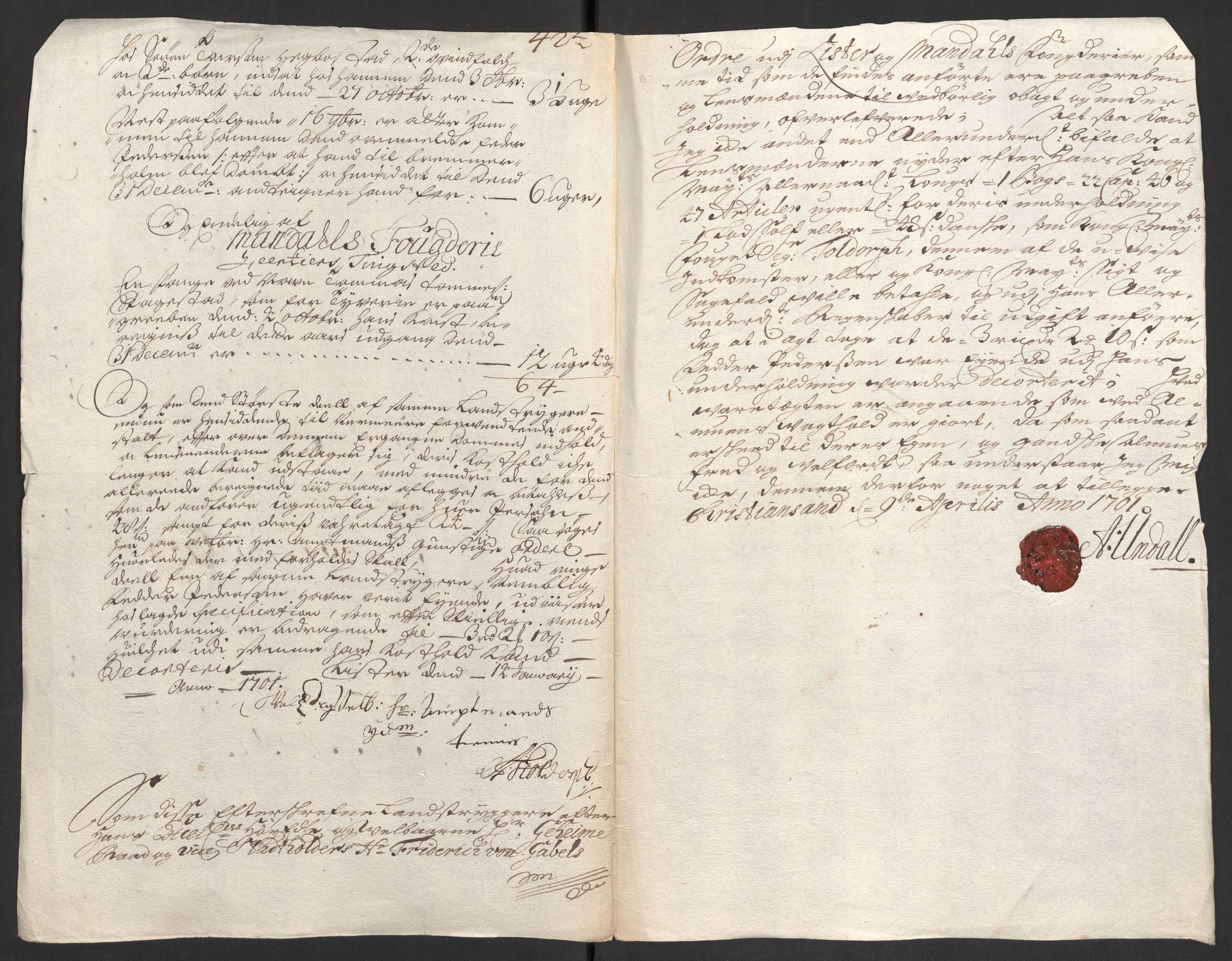 Rentekammeret inntil 1814, Reviderte regnskaper, Fogderegnskap, RA/EA-4092/R43/L2548: Fogderegnskap Lista og Mandal, 1700, s. 214