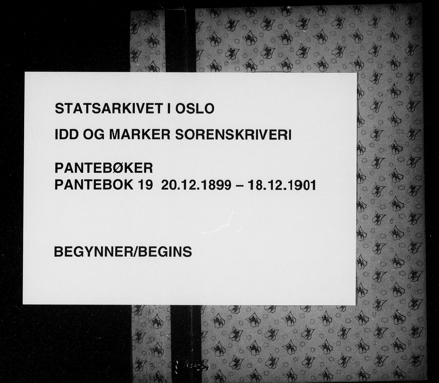 Idd og Marker sorenskriveri, AV/SAO-A-10283/G/Gb/Gba/L0019: Pantebok nr. 19, 1899-1901