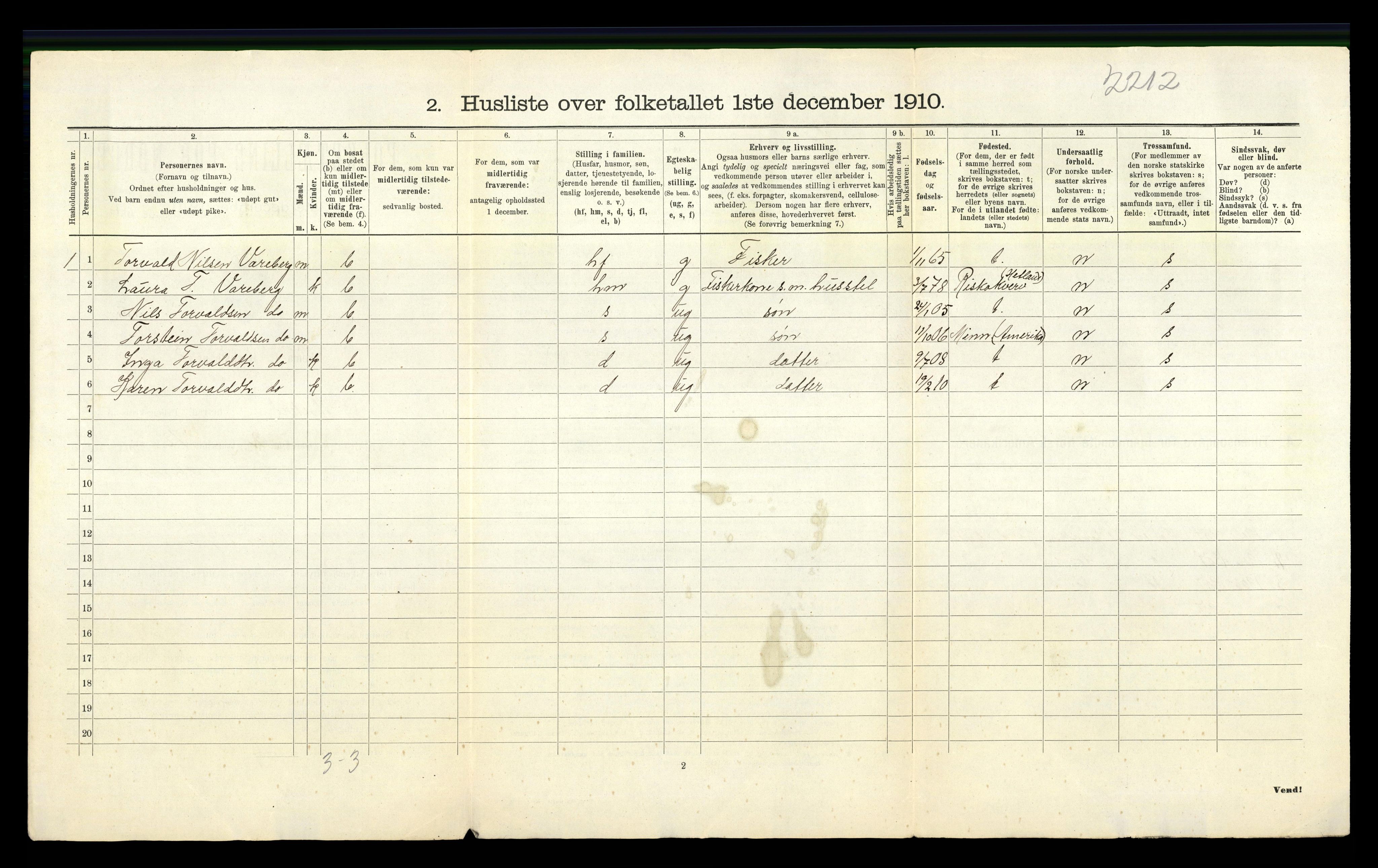 RA, Folketelling 1910 for 1143 Mosterøy herred, 1910, s. 28