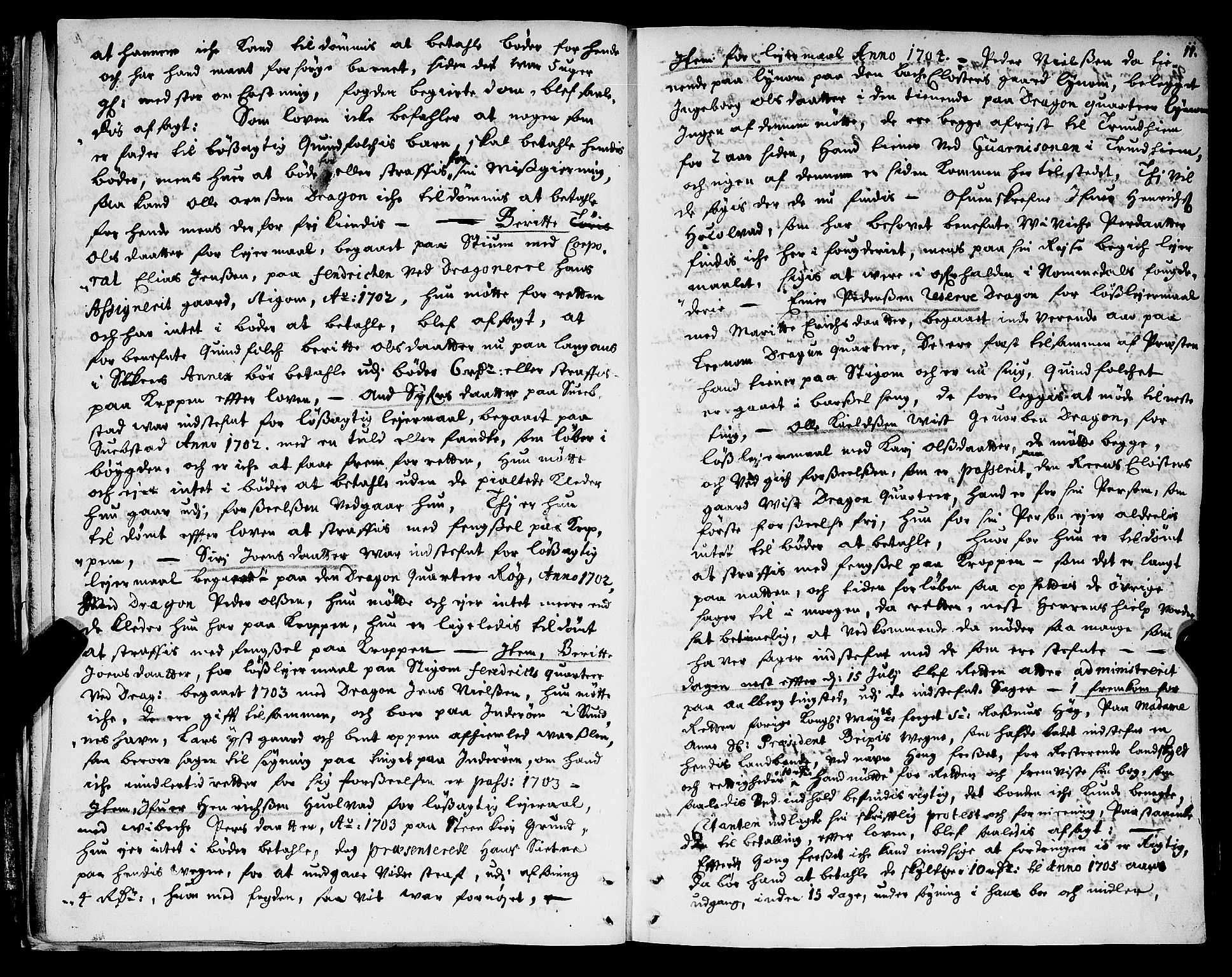 Inderøy sorenskriveri, AV/SAT-A-4147/1/1/1A/L0006: Tingbok, 1706-1710, s. 10b-11a