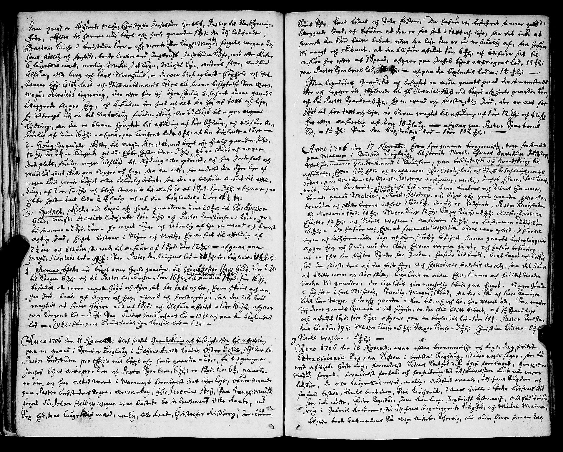 Inderøy sorenskriveri, AV/SAT-A-4147/1/1/1A/L0006: Tingbok, 1706-1710, s. 32b-33a