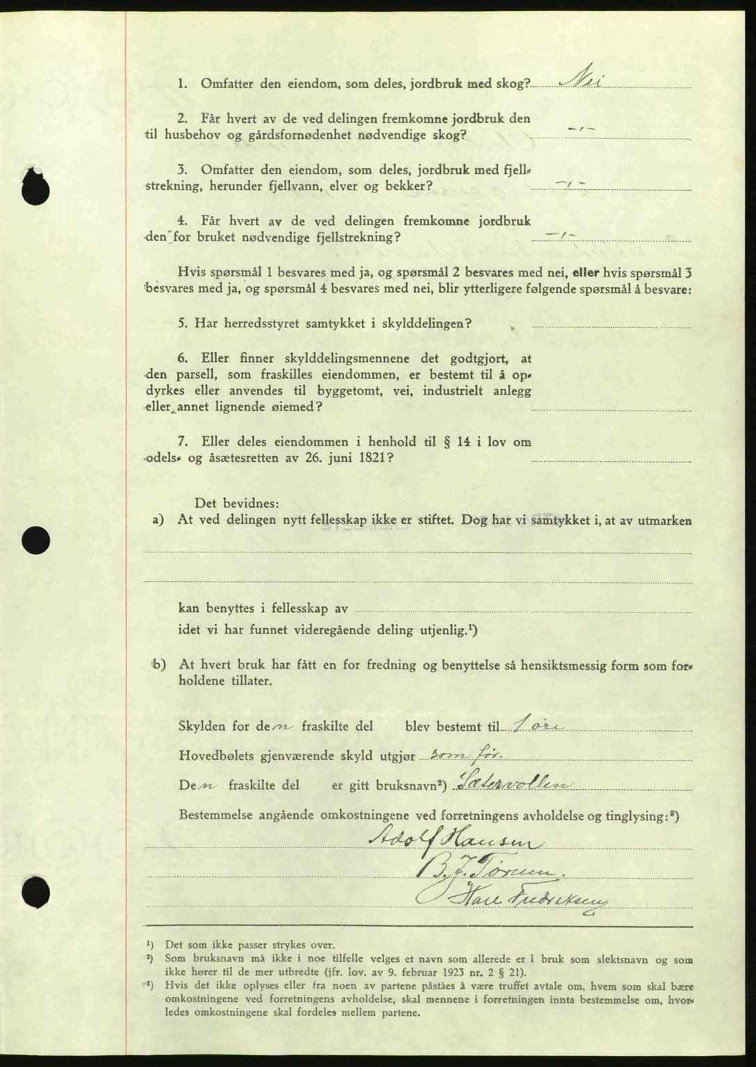 Hitra sorenskriveri, AV/SAT-A-0018/2/2C/2Ca: Pantebok nr. A2, 1943-1945, Dagboknr: 487/1945