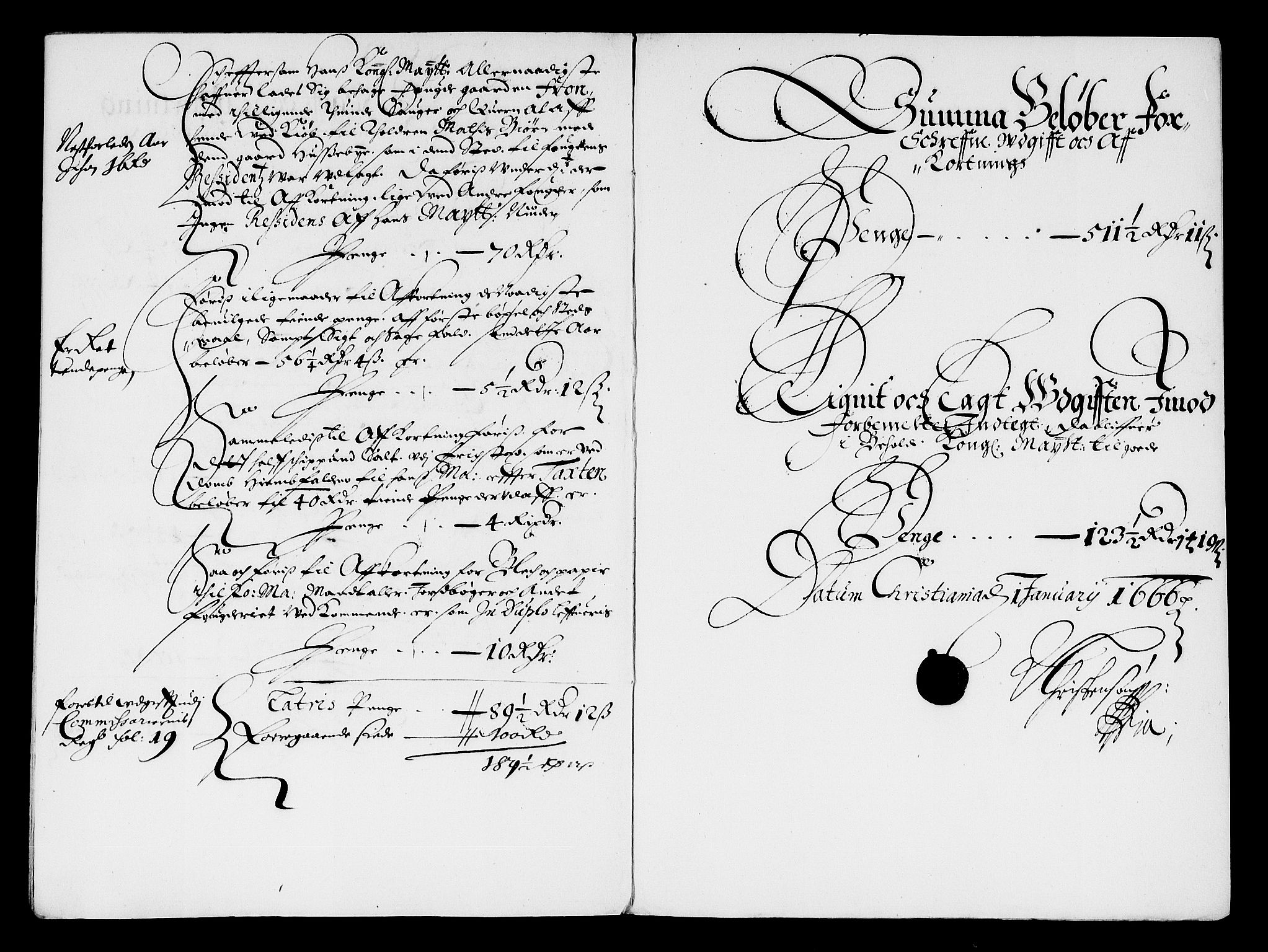 Rentekammeret inntil 1814, Reviderte regnskaper, Stiftamtstueregnskaper, Landkommissariatet på Akershus og Akershus stiftamt, AV/RA-EA-5869/R/Ra/L0029: Landkommissariatet på Akershus, 1665