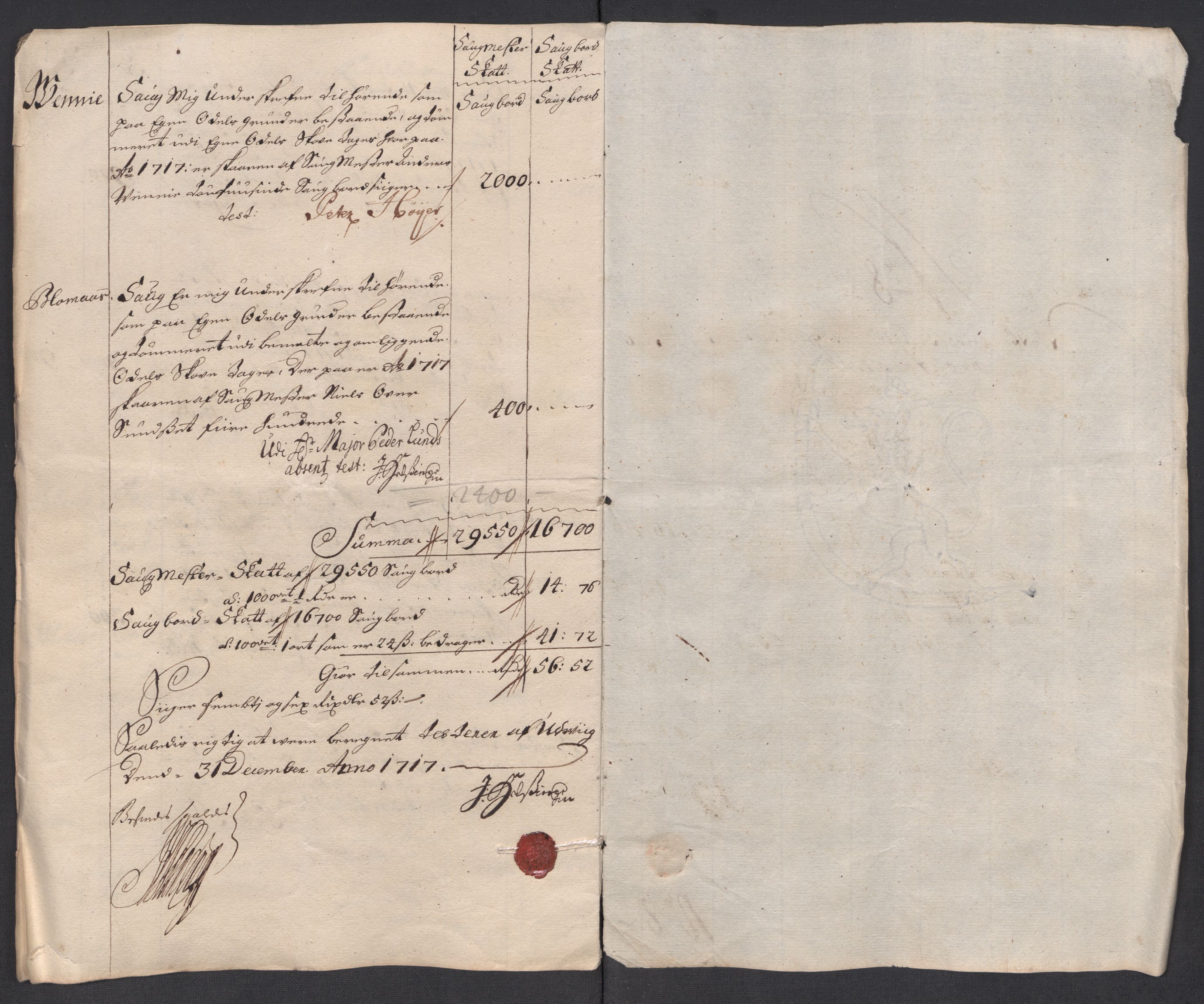 Rentekammeret inntil 1814, Reviderte regnskaper, Fogderegnskap, RA/EA-4092/R63/L4325: Fogderegnskap Inderøy, 1717, s. 140