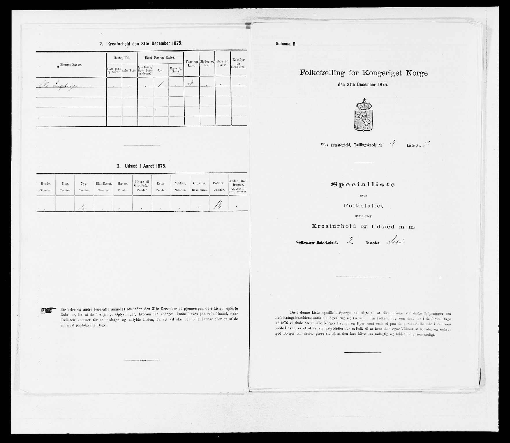 SAB, Folketelling 1875 for 1417P Vik prestegjeld, 1875, s. 396