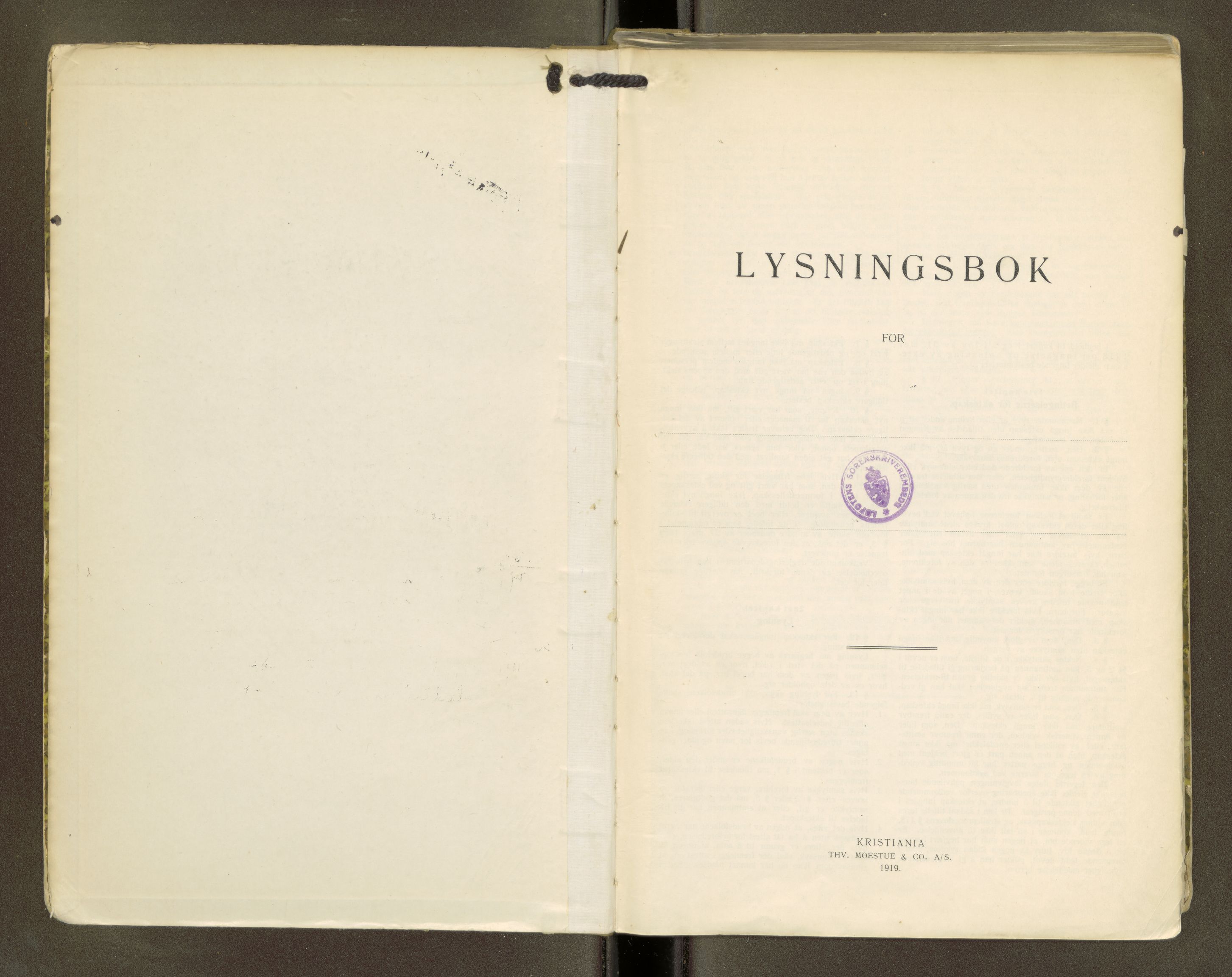 Lofoten sorenskriveri, SAT/A-0017/1/6/6D/L0004: Lysningsbok, 1923-1969