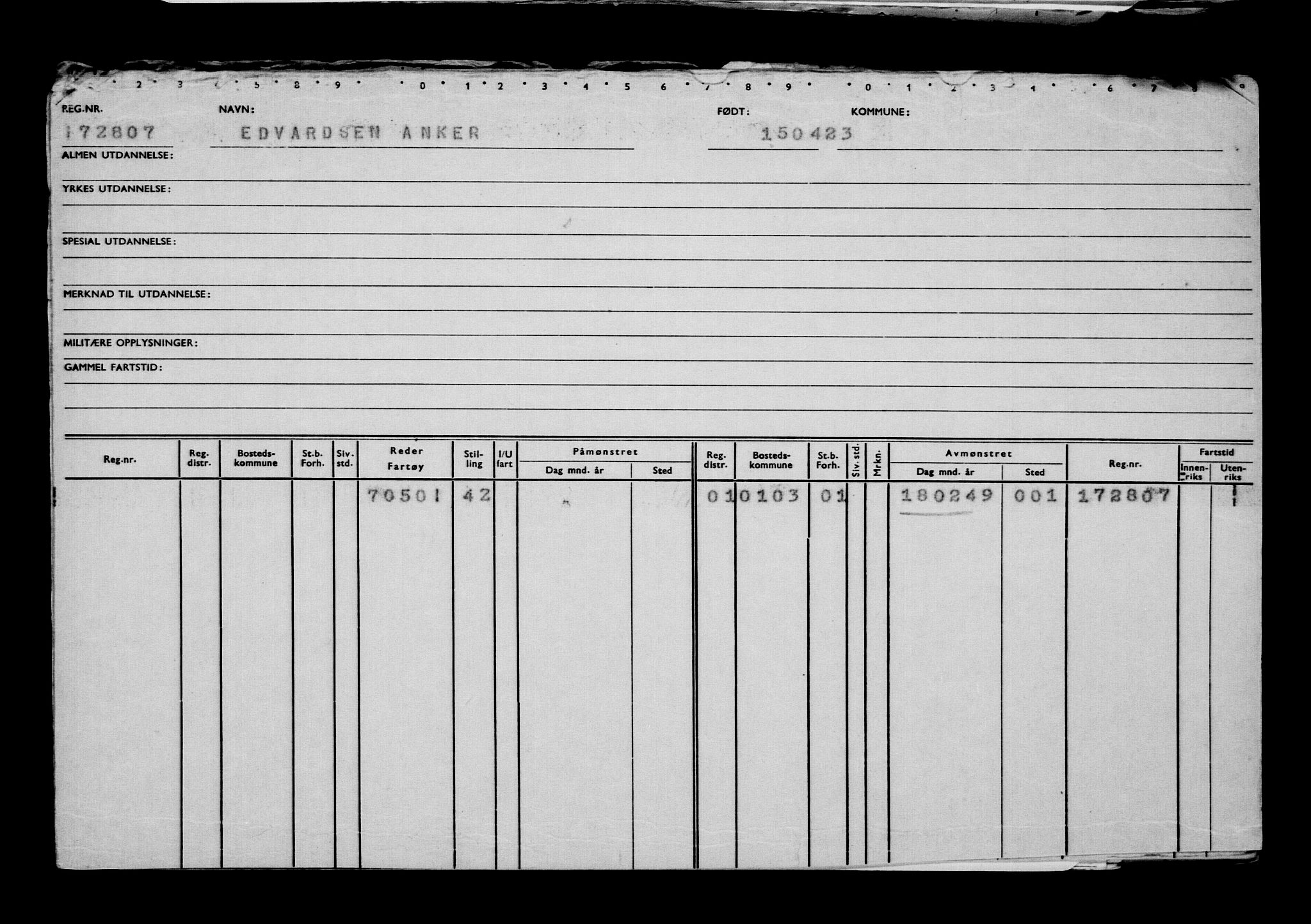 Direktoratet for sjømenn, AV/RA-S-3545/G/Gb/L0218: Hovedkort, 1923, s. 10