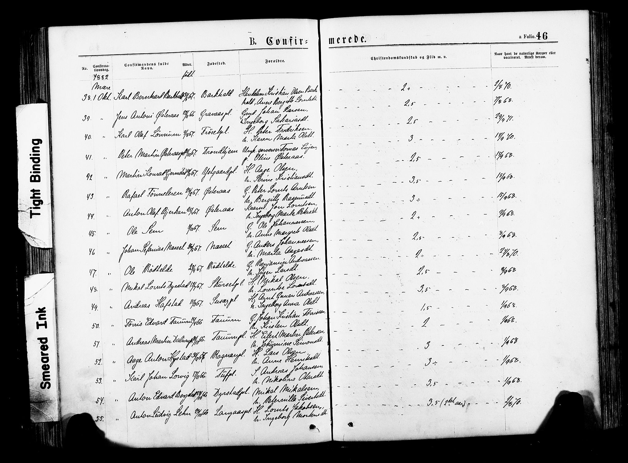 Ministerialprotokoller, klokkerbøker og fødselsregistre - Nord-Trøndelag, AV/SAT-A-1458/735/L0348: Ministerialbok nr. 735A09 /1, 1873-1883, s. 46