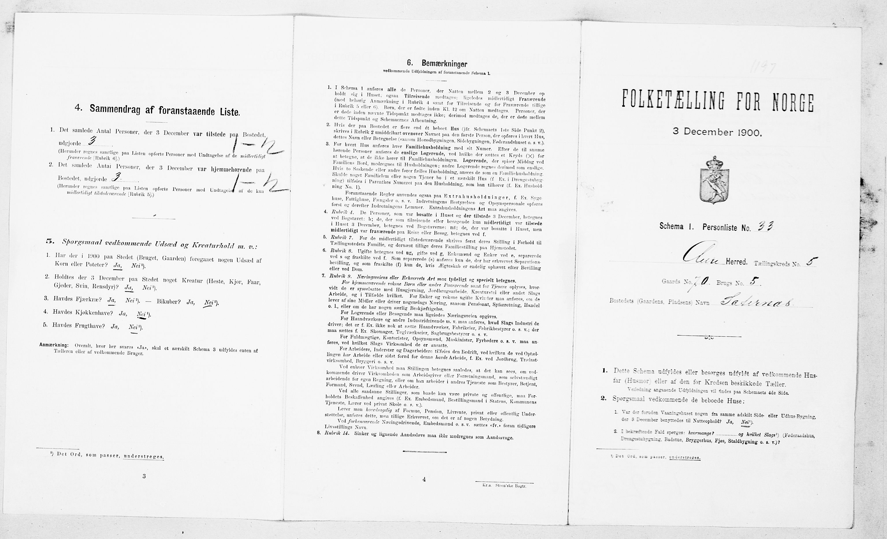 SAT, Folketelling 1900 for 1569 Aure herred, 1900, s. 671