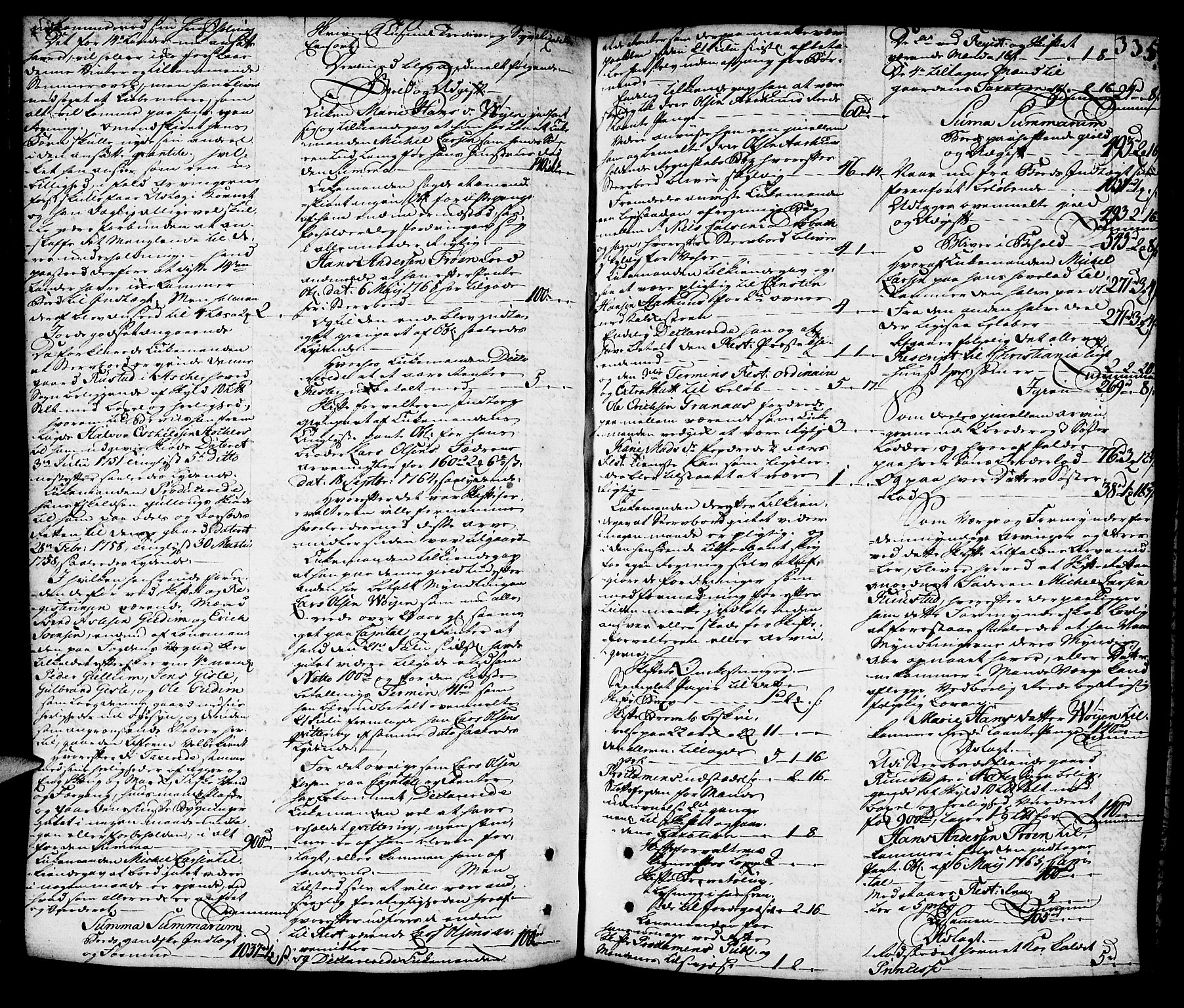 Aker sorenskriveri, SAO/A-10895/H/Hb/L0012: Skifteprotokoll, 1766-1770, s. 334b-335a