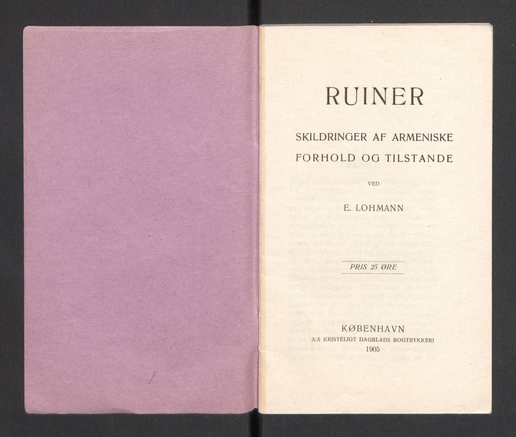 Kvinnelige Misjonsarbeidere, RA/PA-0699/F/Fj/L0032/0002: Diverse /  Mindre  småskrifter, trykksaker, om Armenia, 1896-1905