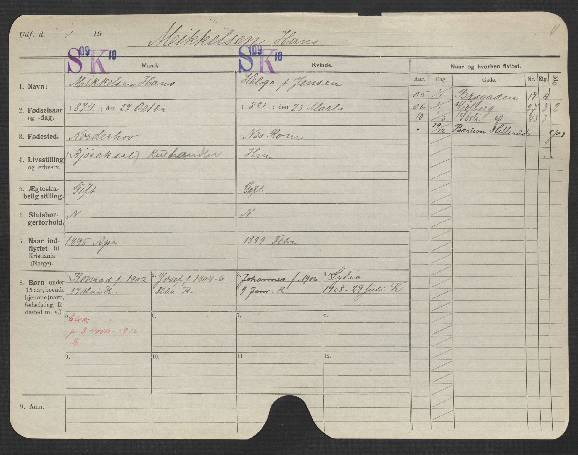 Oslo folkeregister, Registerkort, SAO/A-11715/F/Fa/Fac/L0007: Menn, 1906-1914, s. 751a