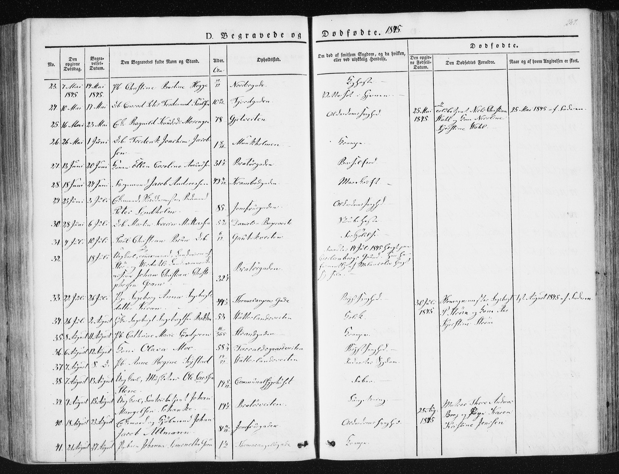 Ministerialprotokoller, klokkerbøker og fødselsregistre - Sør-Trøndelag, SAT/A-1456/602/L0110: Ministerialbok nr. 602A08, 1840-1854, s. 247