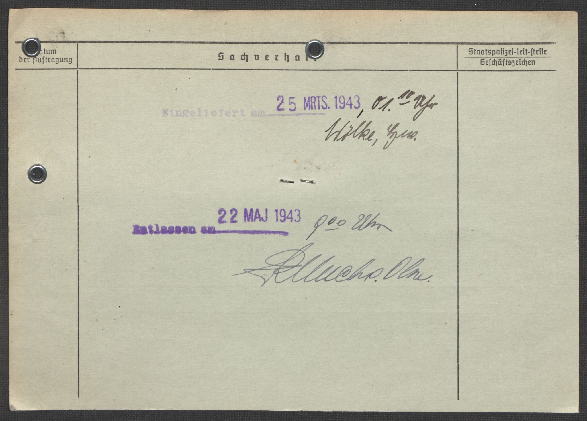 Befehlshaber der Sicherheitspolizei und des SD, AV/RA-RAFA-5969/E/Ea/Eaa/L0002: Register over norske fanger i Møllergata 19: Bj-Eng, 1940-1945, s. 1122