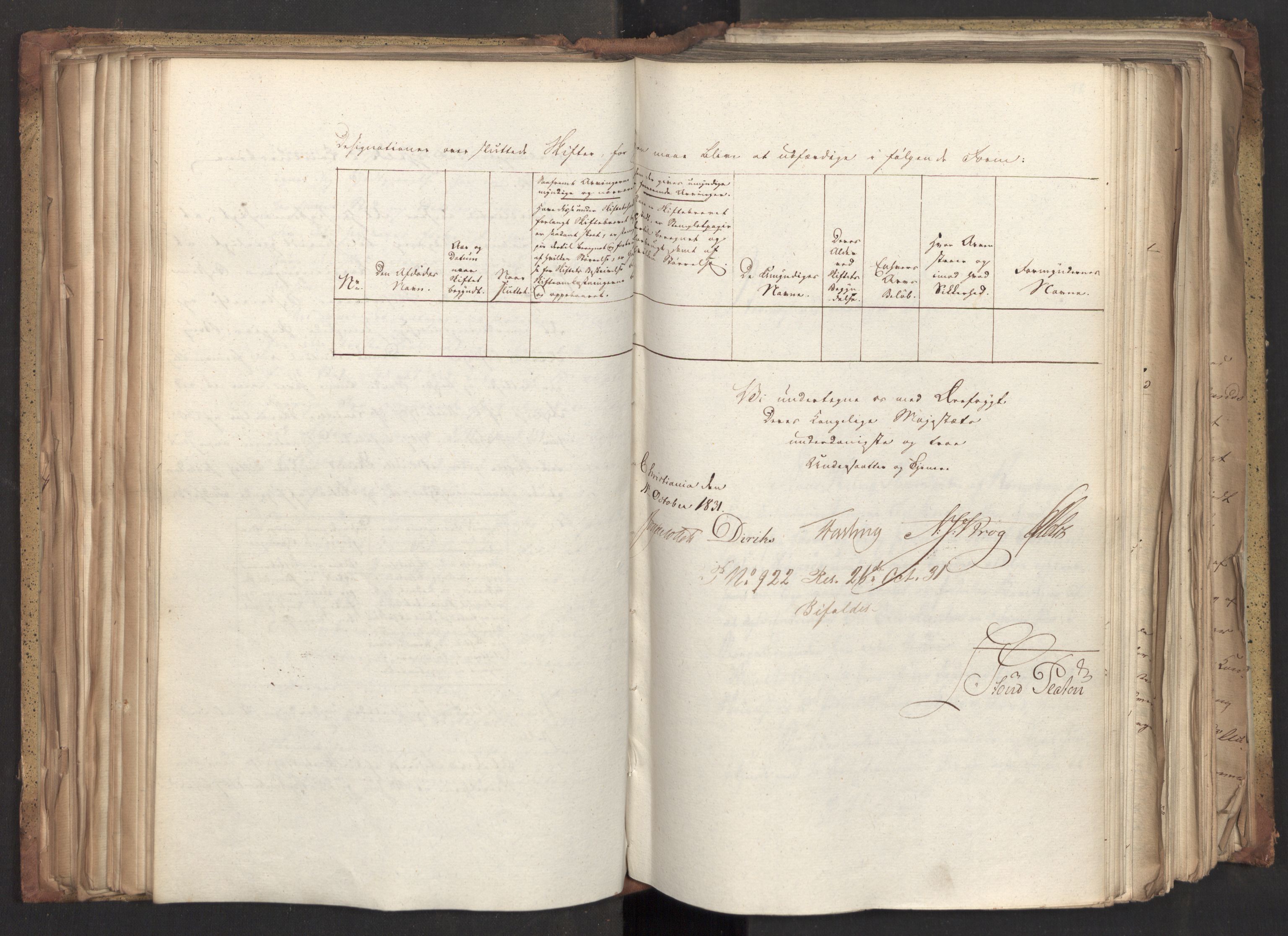 Statsrådsavdelingen i Stockholm, RA/S-1003/D/Da/L0074: Regjeringsinnstillinger nr. 1700-1839, 1831, s. 133