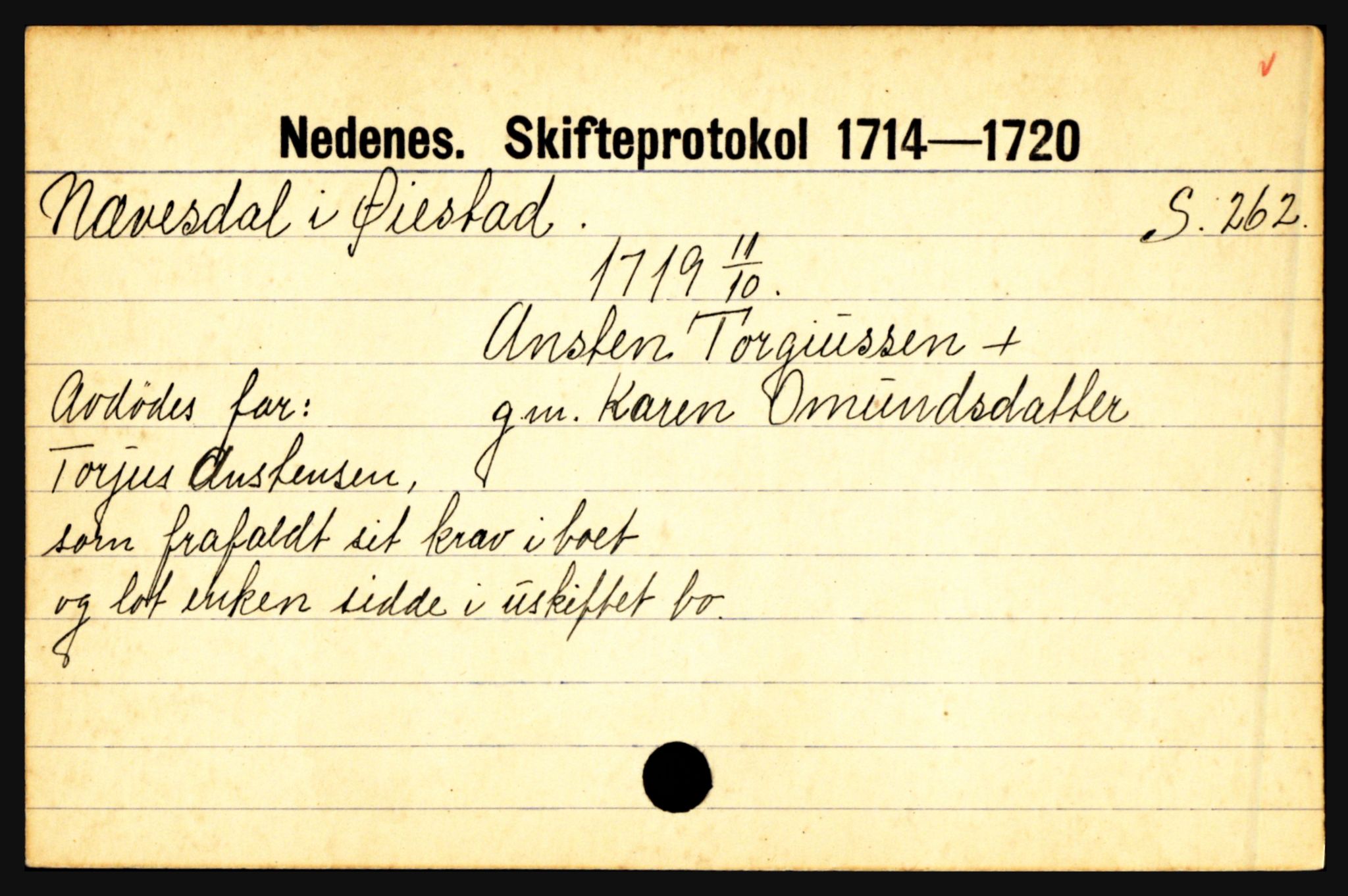 Nedenes sorenskriveri før 1824, AV/SAK-1221-0007/H, s. 22507