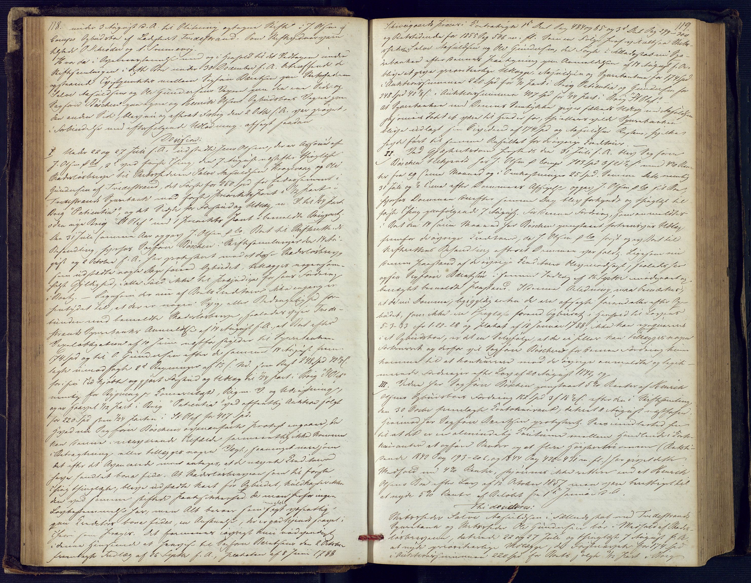 Holt sorenskriveri, SAK/1221-0002/H/Hc/L0029: Skifteutlodningsprotokoll nr. 4 med løst register, 1857-1862, s. 118-119