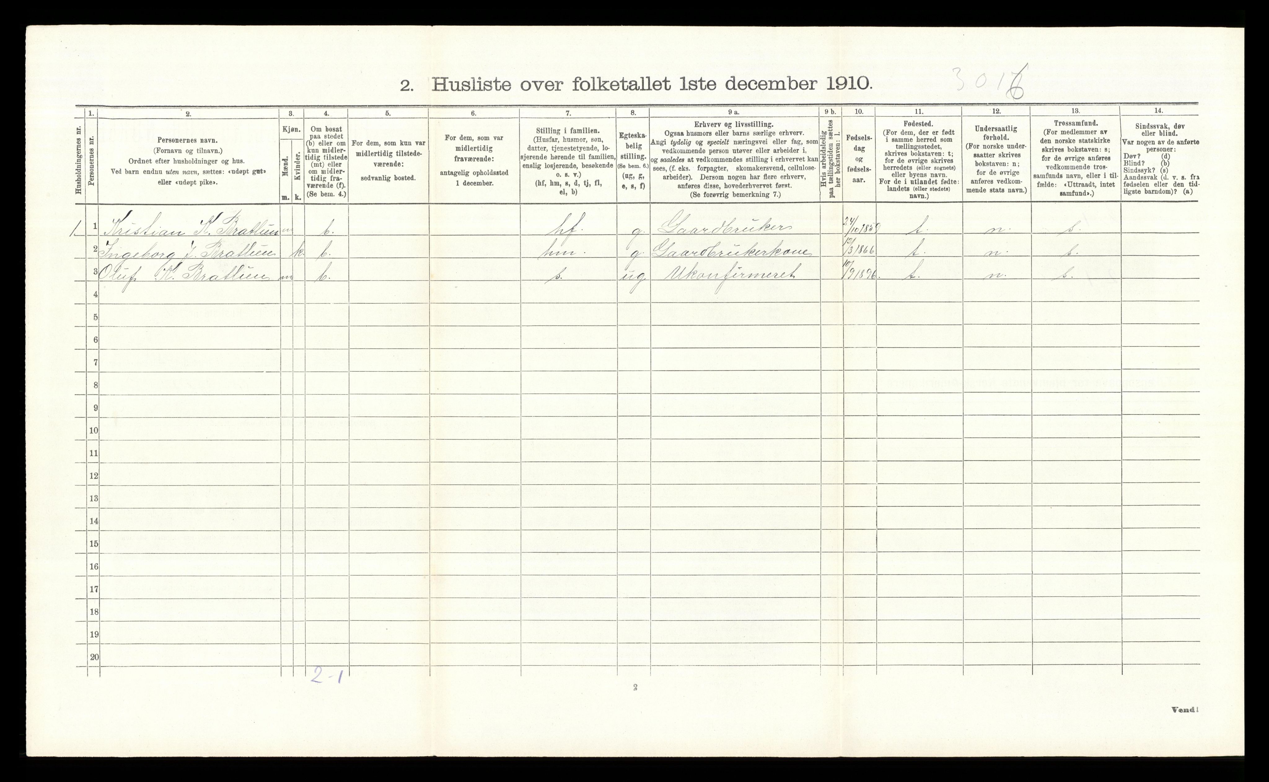 RA, Folketelling 1910 for 0538 Nordre Land herred, 1910, s. 1218