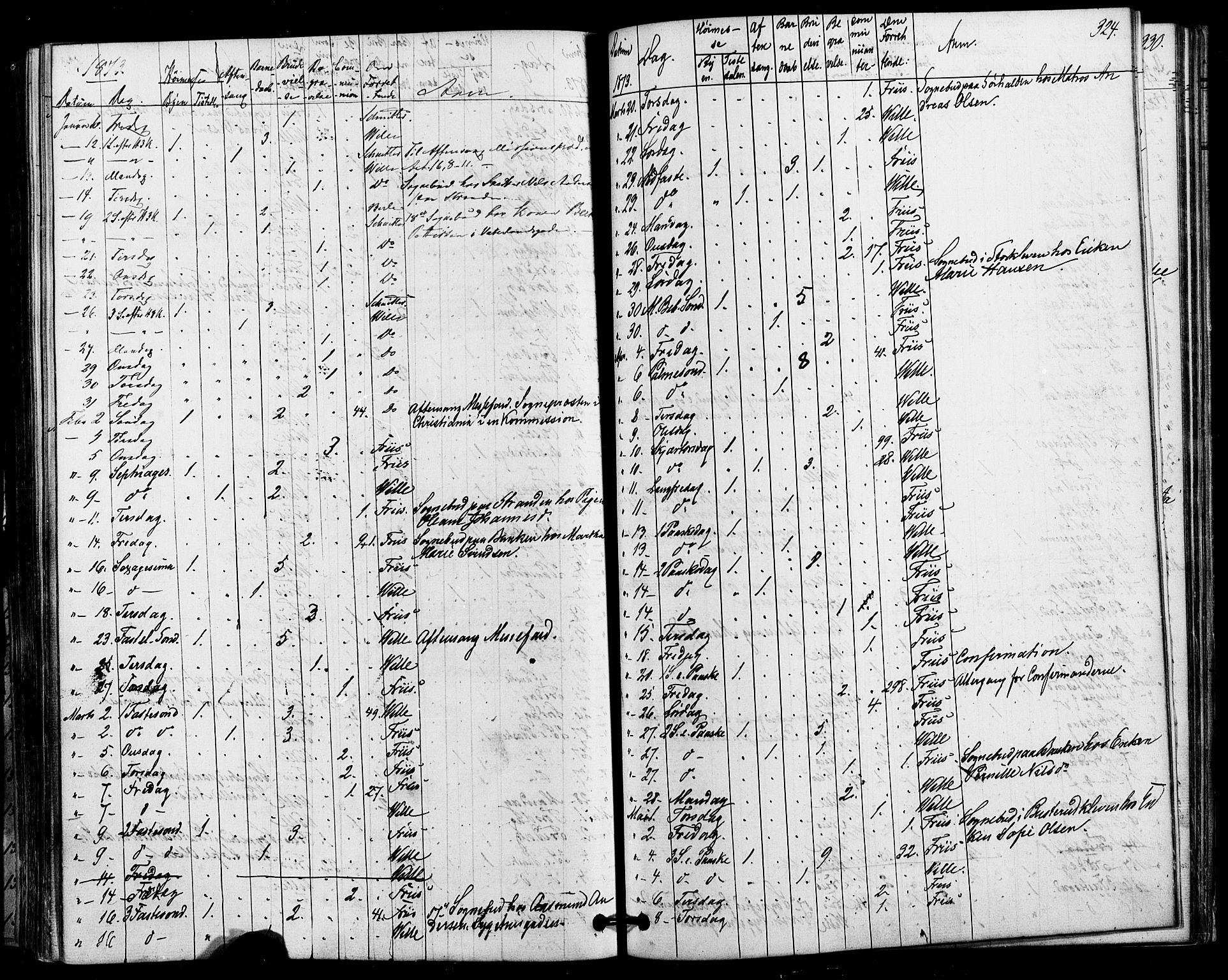Halden prestekontor Kirkebøker, AV/SAO-A-10909/F/Fa/L0010: Ministerialbok nr. I 10, 1866-1877, s. 324