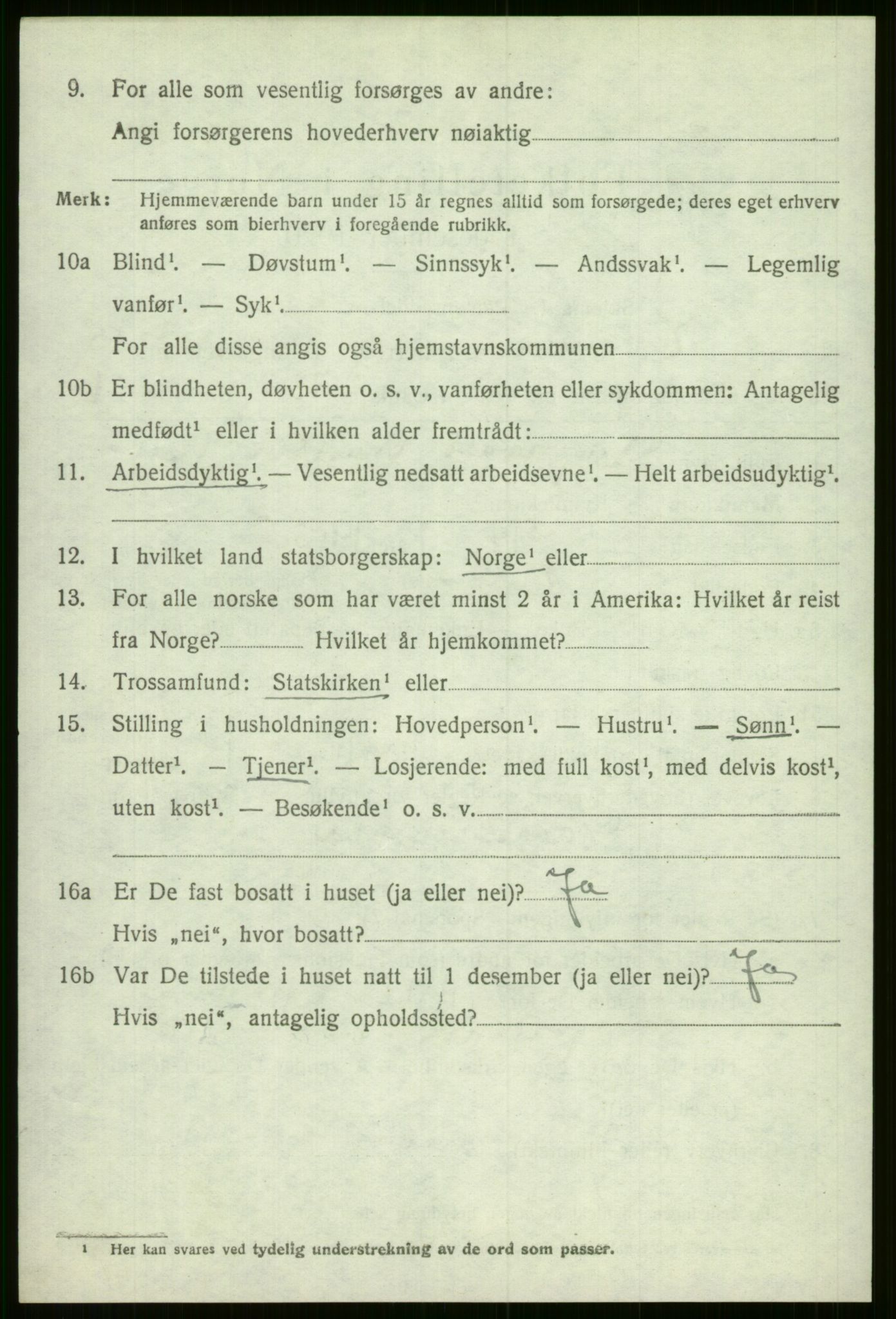 SAB, Folketelling 1920 for 1237 Evanger herred, 1920, s. 4124