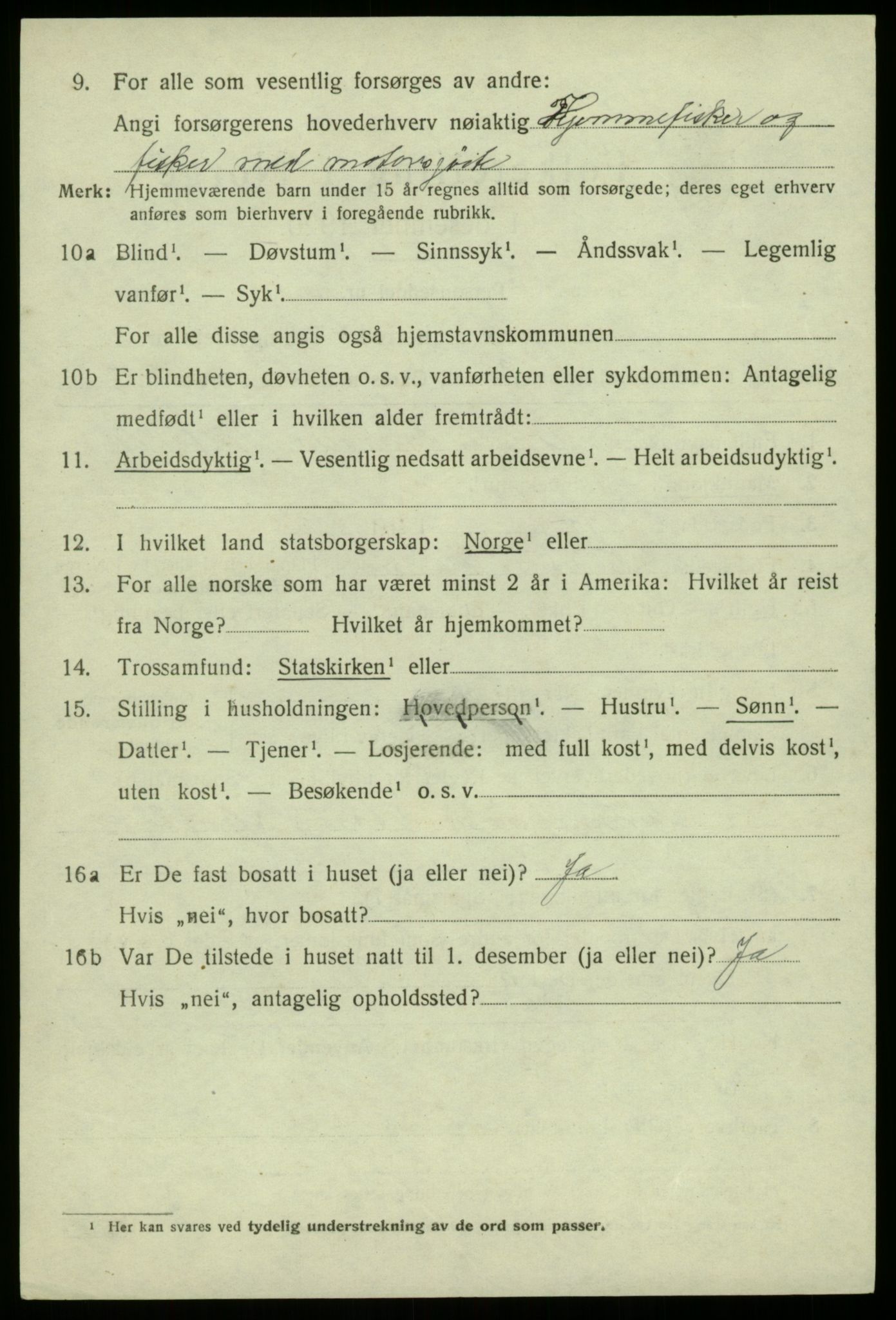 SAB, Folketelling 1920 for 1261 Manger herred, 1920, s. 7187