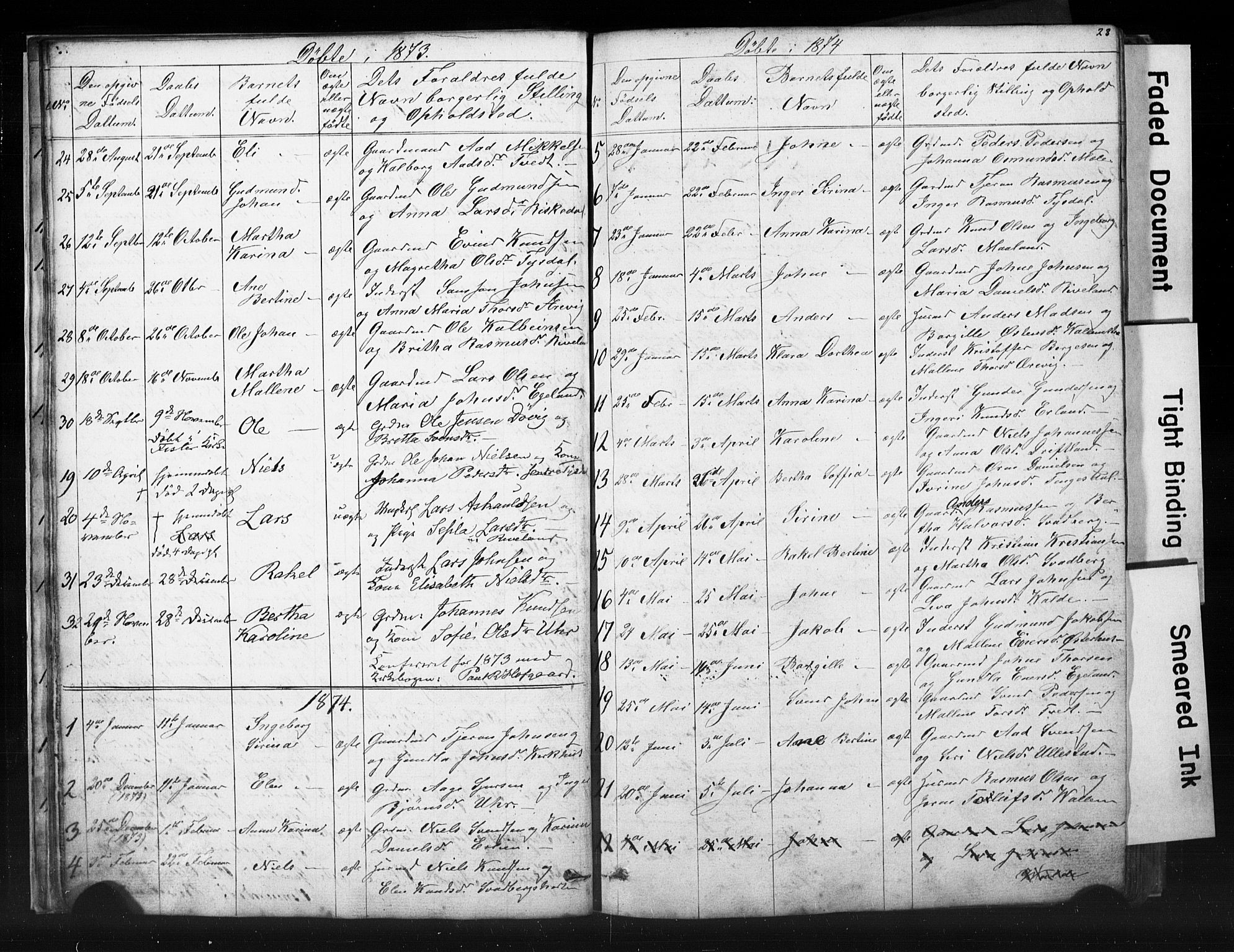 Hjelmeland sokneprestkontor, AV/SAST-A-101843/01/V/L0006: Klokkerbok nr. B 6, 1856-1884, s. 23