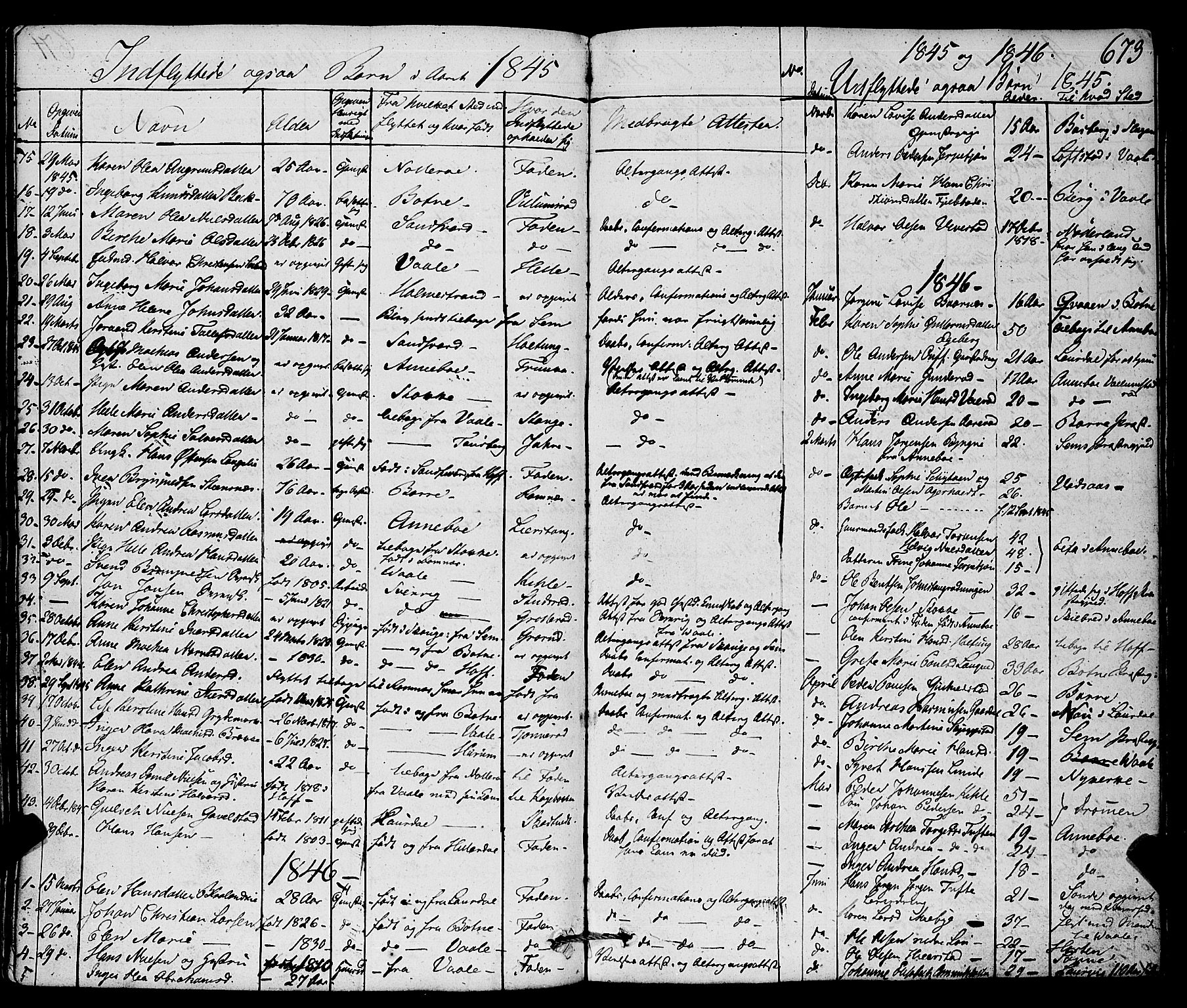 Ramnes kirkebøker, SAKO/A-314/F/Fa/L0005: Ministerialbok nr. I 5, 1841-1861, s. 672-673