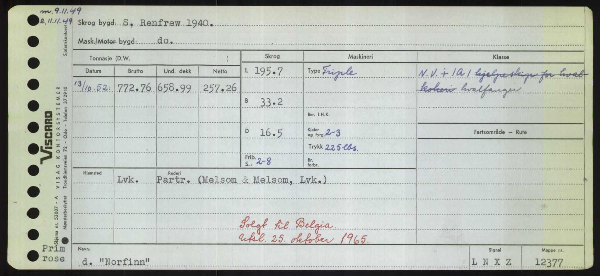 Sjøfartsdirektoratet med forløpere, Skipsmålingen, RA/S-1627/H/Hd/L0026: Fartøy, N-Norhol, s. 617