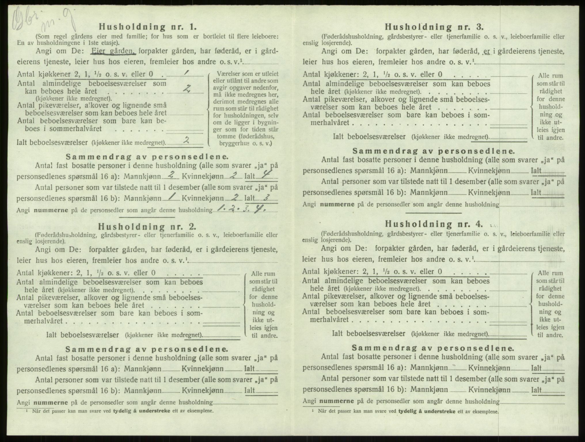 SAB, Folketelling 1920 for 1250 Haus herred, 1920, s. 856