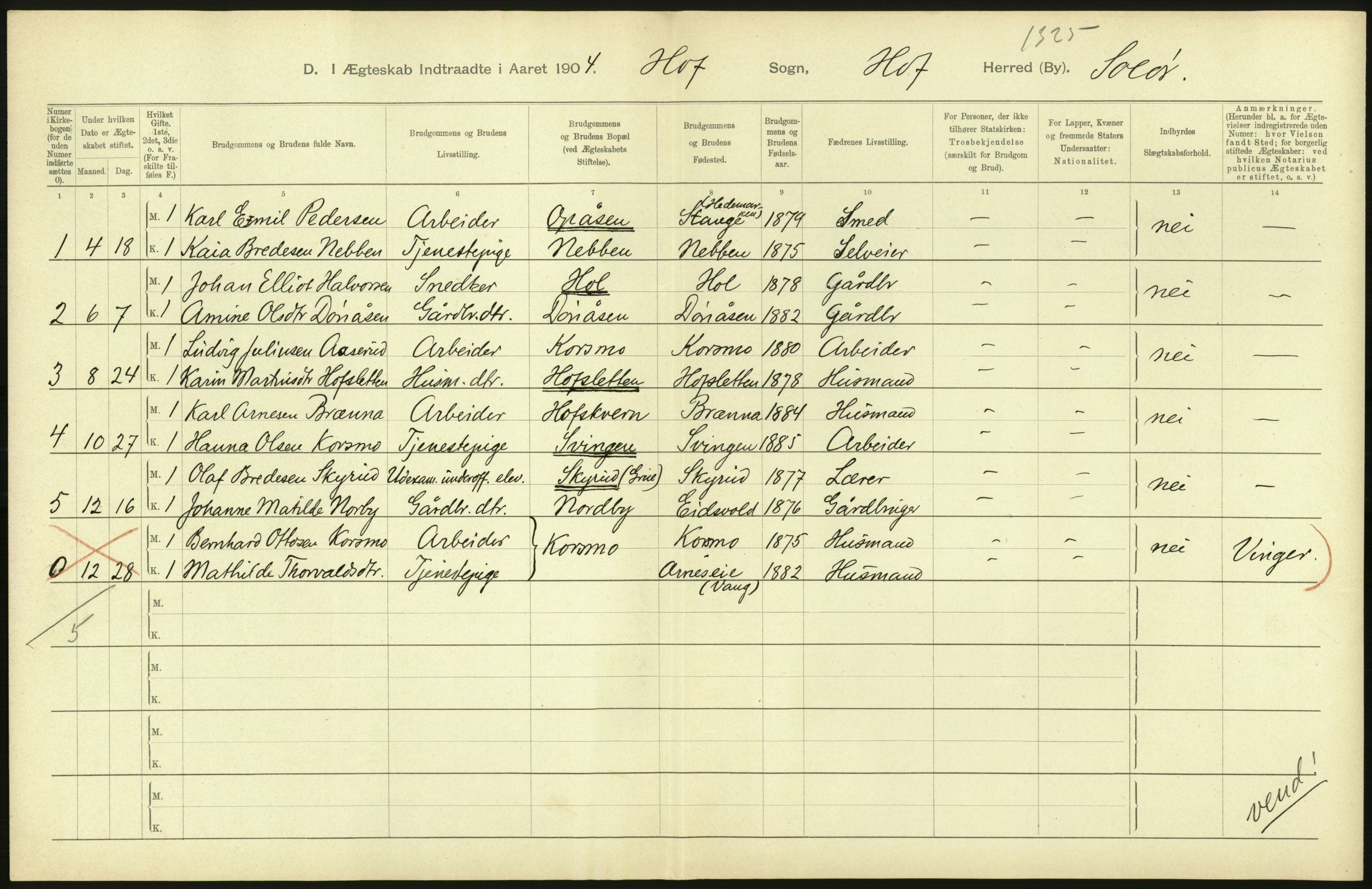 Statistisk sentralbyrå, Sosiodemografiske emner, Befolkning, AV/RA-S-2228/D/Df/Dfa/Dfab/L0005: Hedemarkens amt: Fødte, gifte, døde, 1904, s. 572