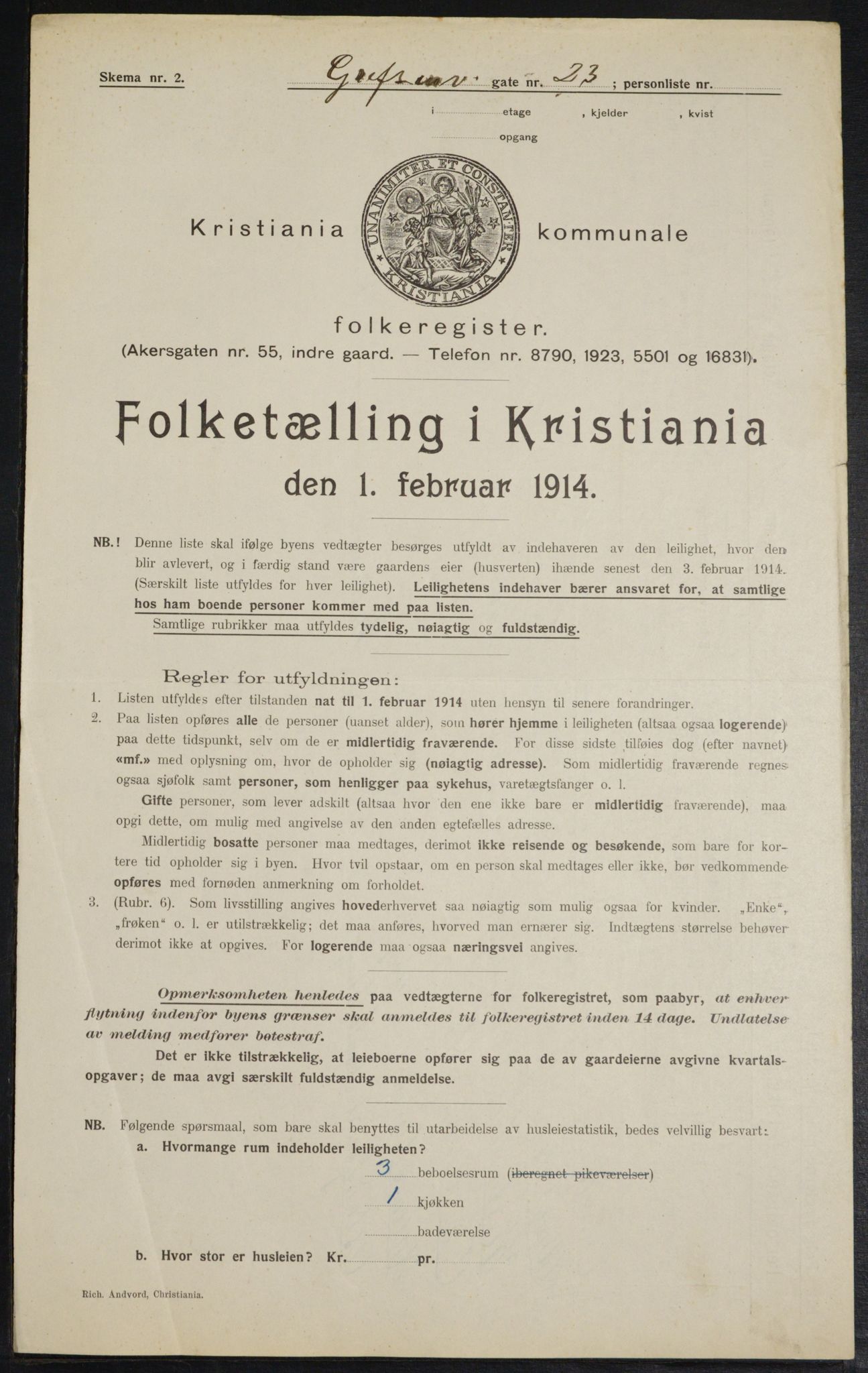 OBA, Kommunal folketelling 1.2.1914 for Kristiania, 1914, s. 29819