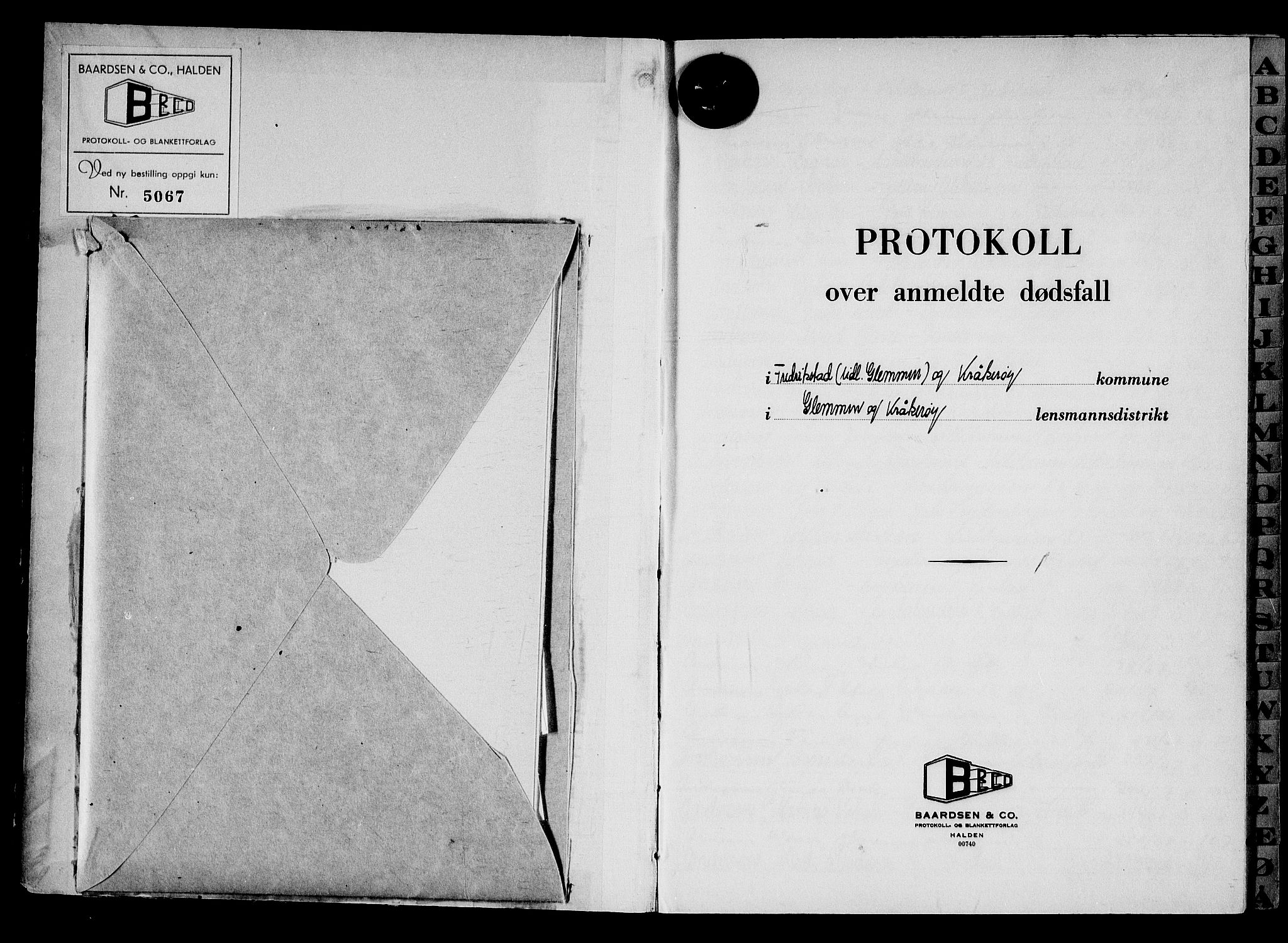 Glemmen lensmannskontor, AV/SAO-A-10123/H/Ha/Haa/L0019: Dødsfallsprotokoll, 1966-1968