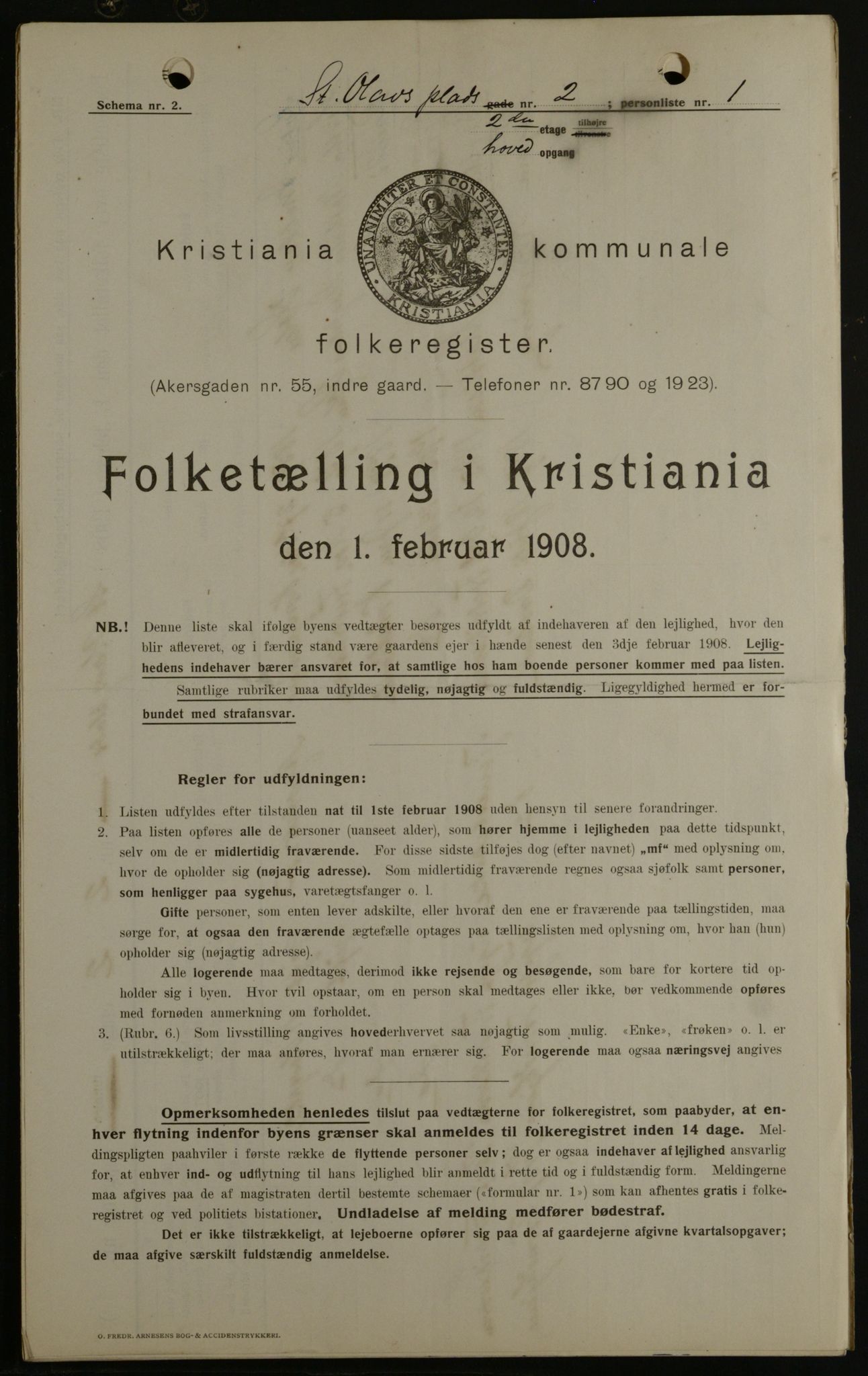 OBA, Kommunal folketelling 1.2.1908 for Kristiania kjøpstad, 1908, s. 79628