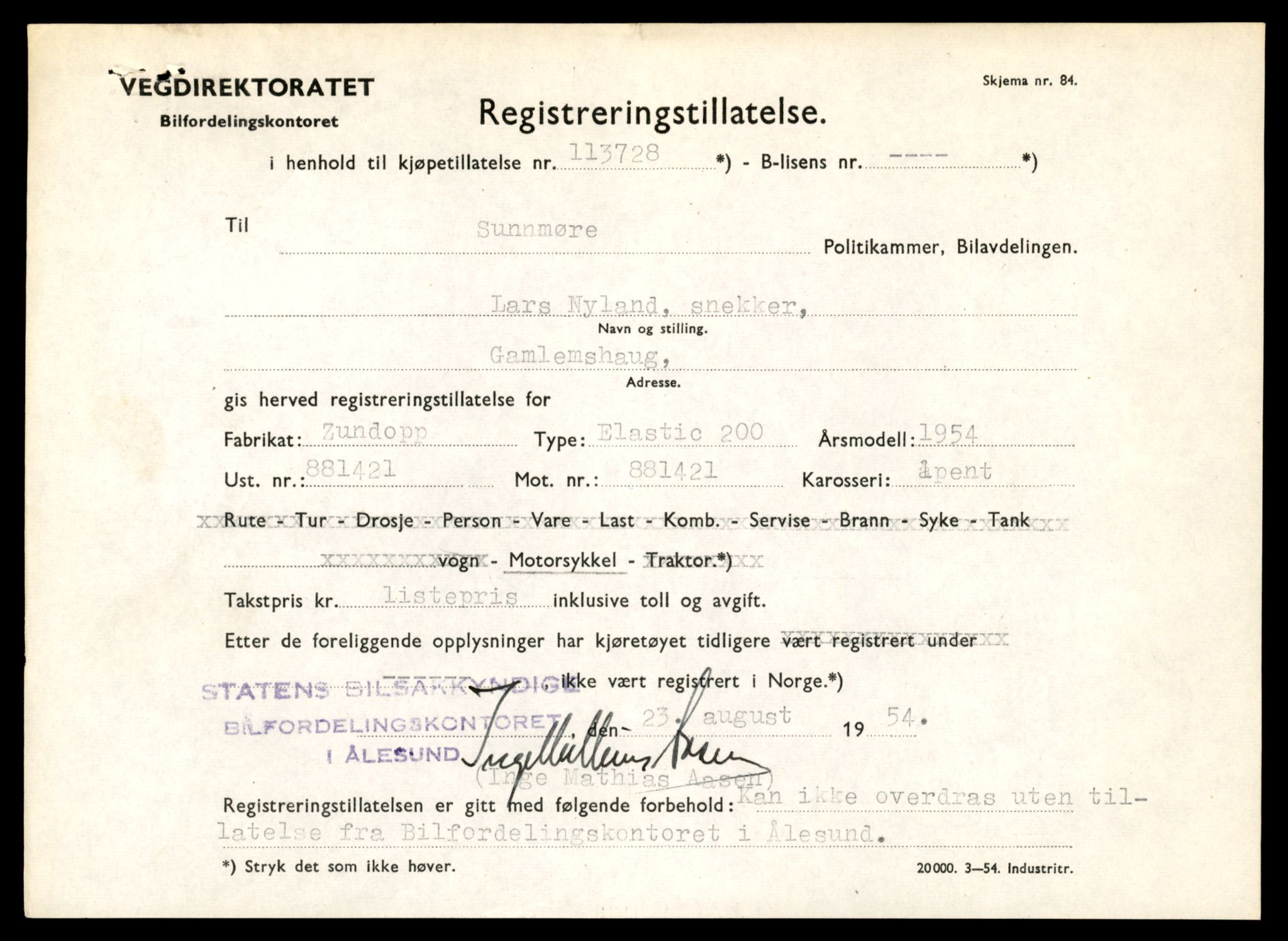 Møre og Romsdal vegkontor - Ålesund trafikkstasjon, AV/SAT-A-4099/F/Fe/L0038: Registreringskort for kjøretøy T 13180 - T 13360, 1927-1998, s. 663