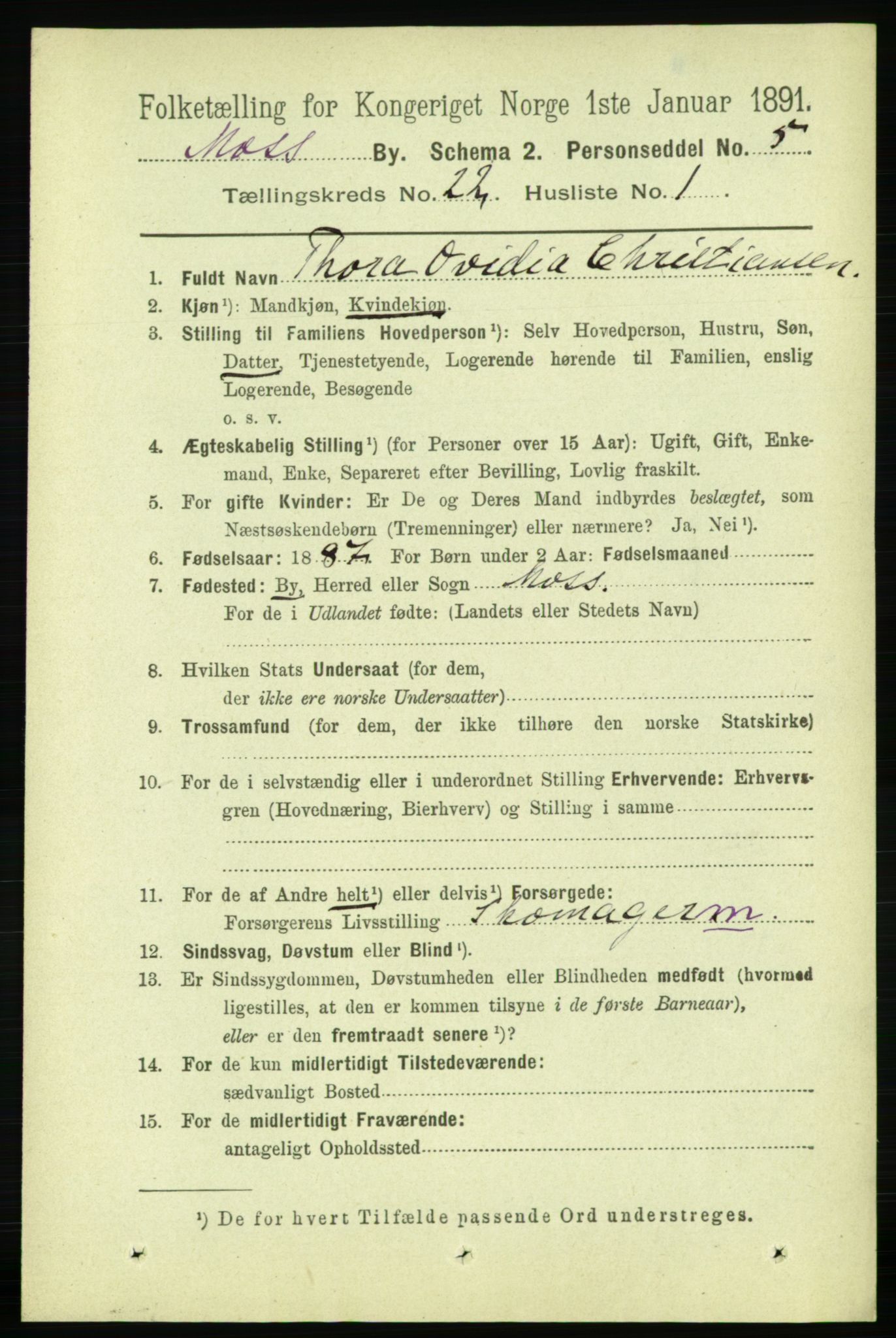 RA, Folketelling 1891 for 0104 Moss kjøpstad, 1891, s. 9419