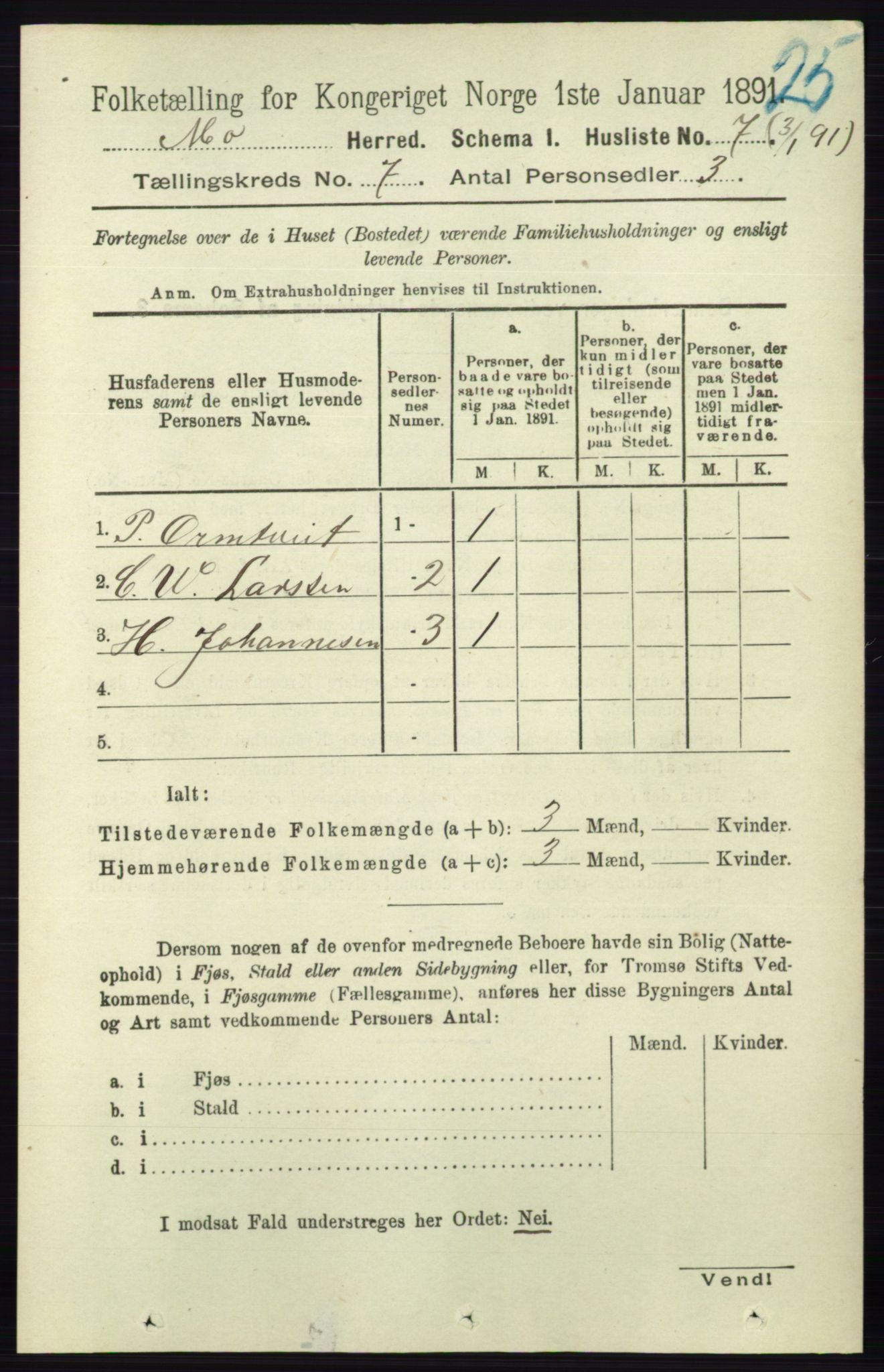 RA, Folketelling 1891 for 0832 Mo herred, 1891, s. 1729