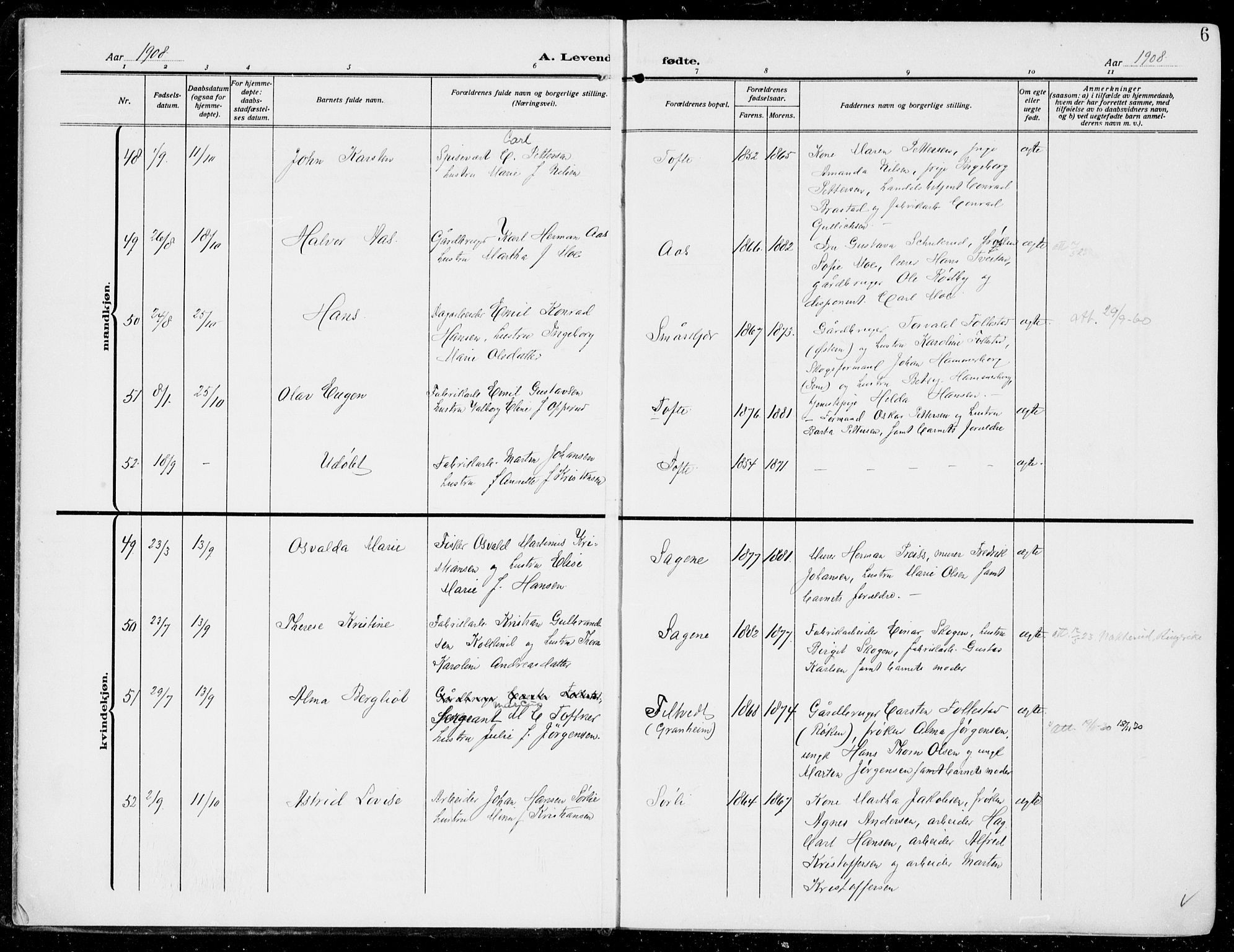 Hurum kirkebøker, AV/SAKO-A-229/F/Fa/L0016: Ministerialbok nr. 16, 1899-1918, s. 6