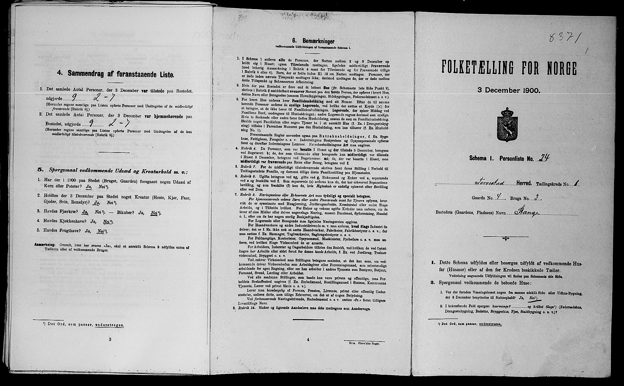 SAST, Folketelling 1900 for 1152 Torvastad herred, 1900, s. 111