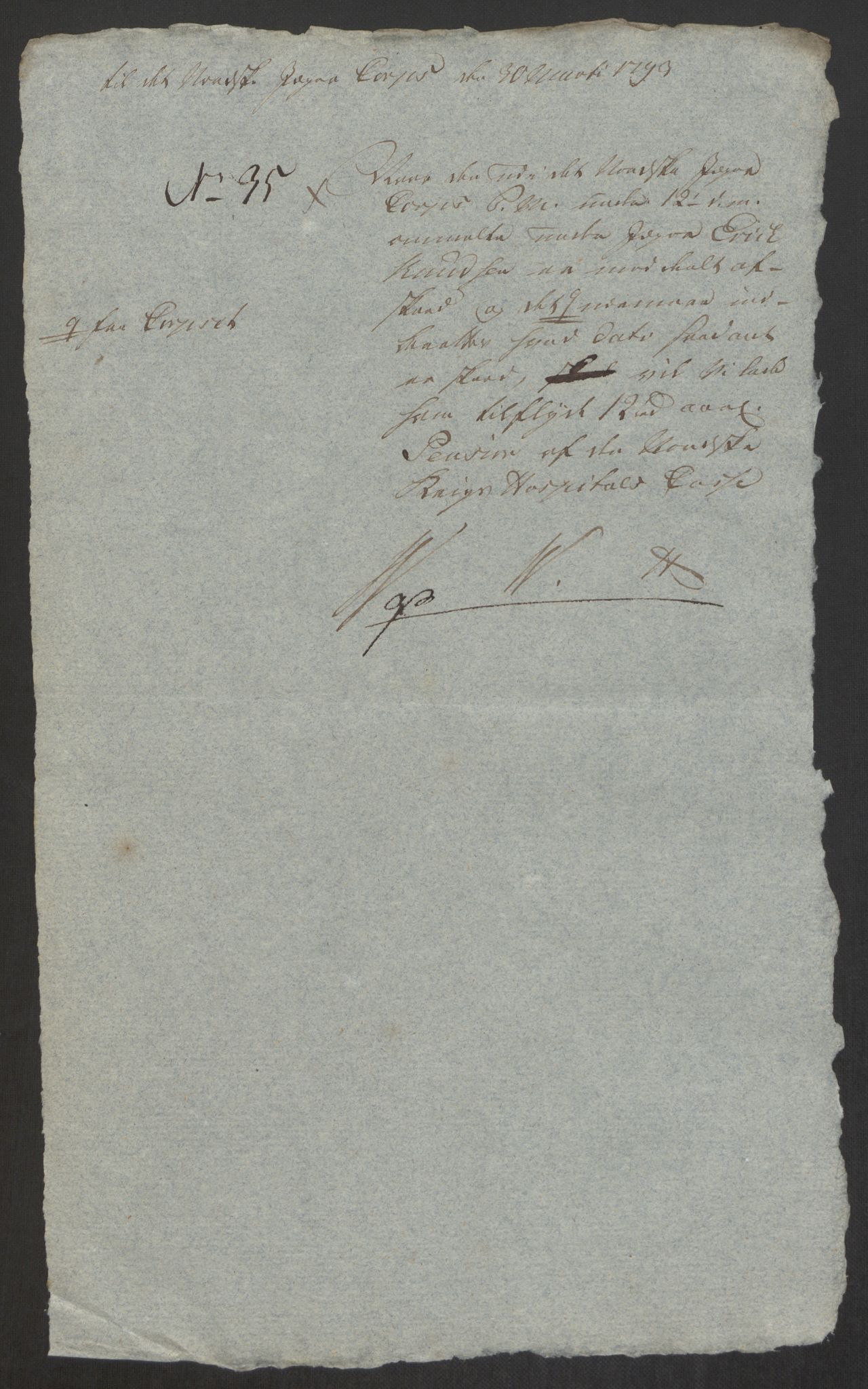 Forsvaret, Den norske kvesthuskasse/krigshospitalkasse, AV/RA-RAFA-1887/F/Fa/L0008: Konsepter, 1790-1793, s. 1067