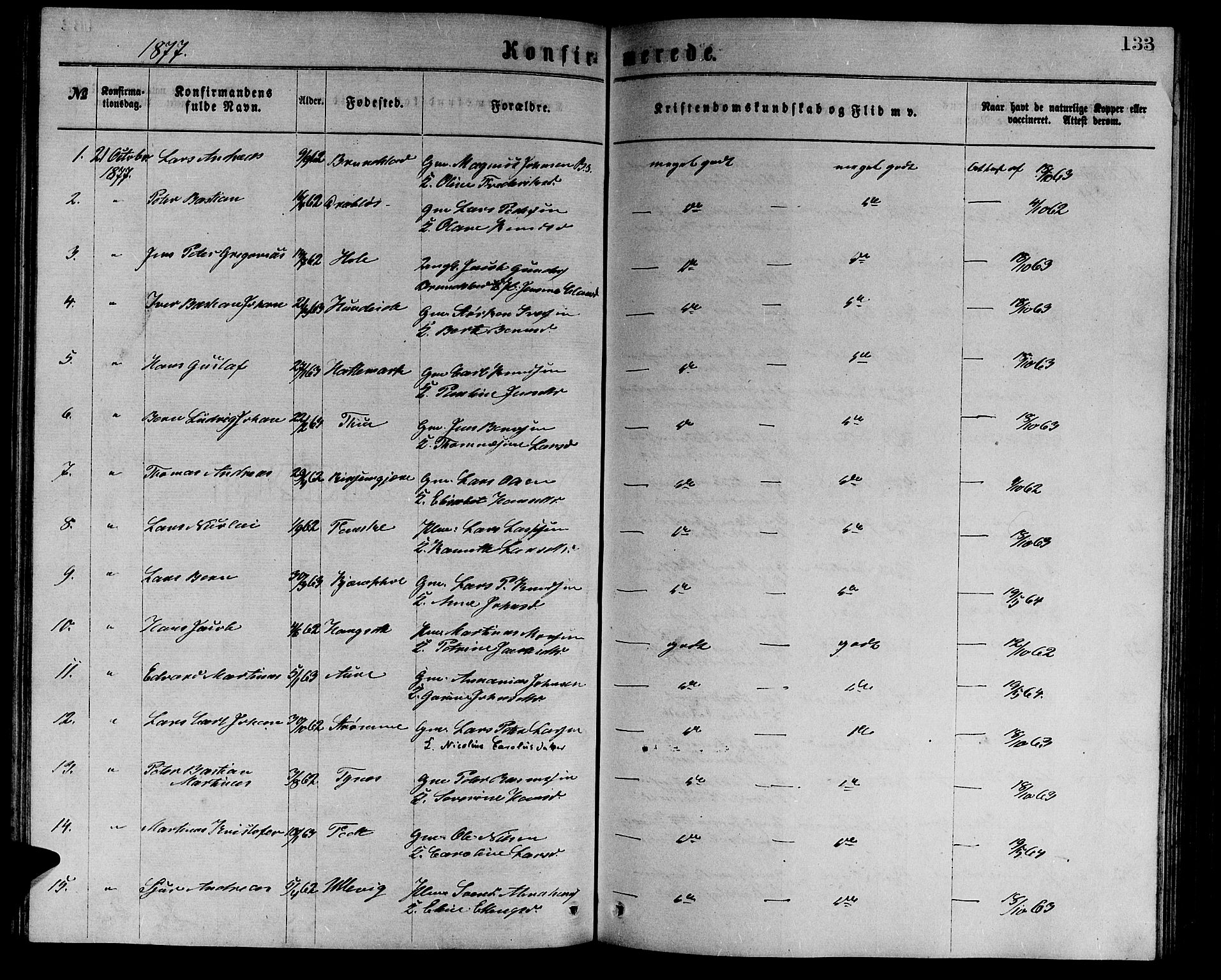 Ministerialprotokoller, klokkerbøker og fødselsregistre - Møre og Romsdal, SAT/A-1454/523/L0338: Klokkerbok nr. 523C01, 1865-1877, s. 133