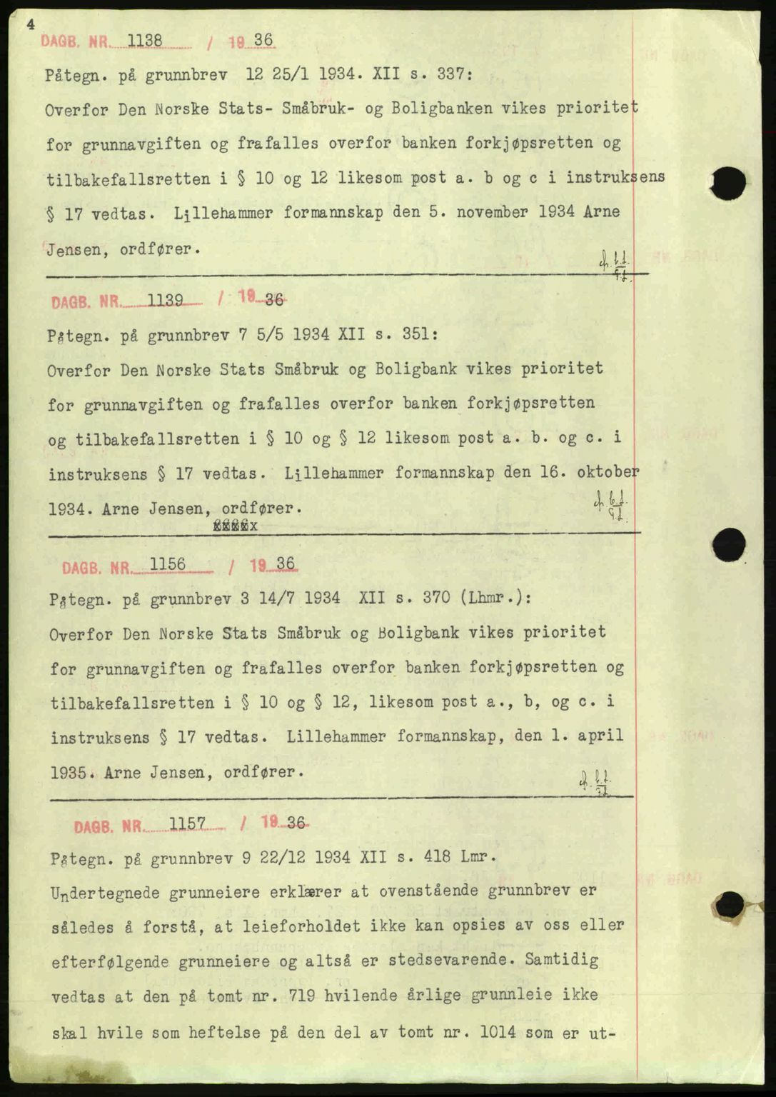 Sør-Gudbrandsdal tingrett, SAH/TING-004/H/Hb/Hbf/L0001: Pantebok nr. C3a, 1936-1945, Dagboknr: 1138/1936