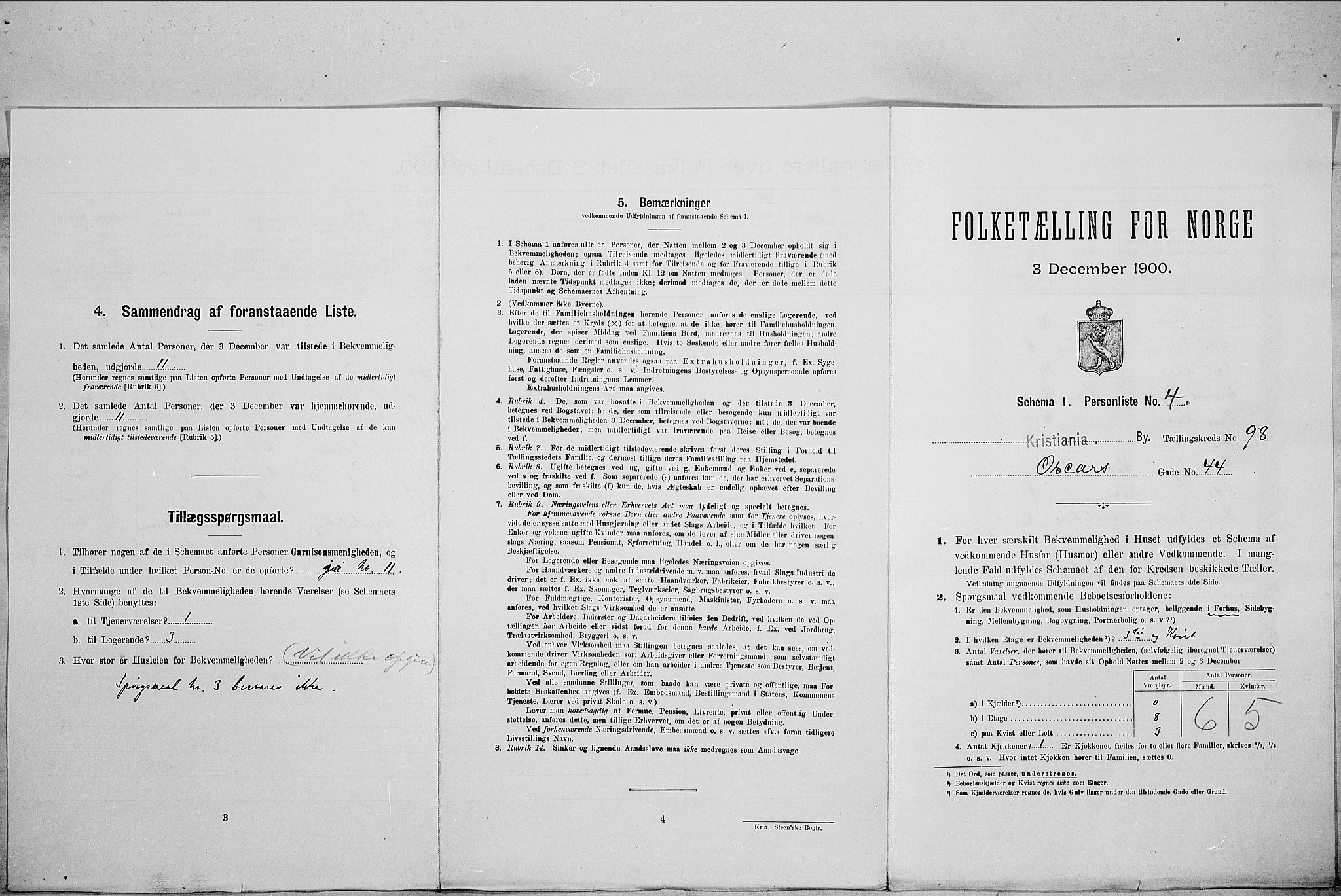 SAO, Folketelling 1900 for 0301 Kristiania kjøpstad, 1900, s. 69079