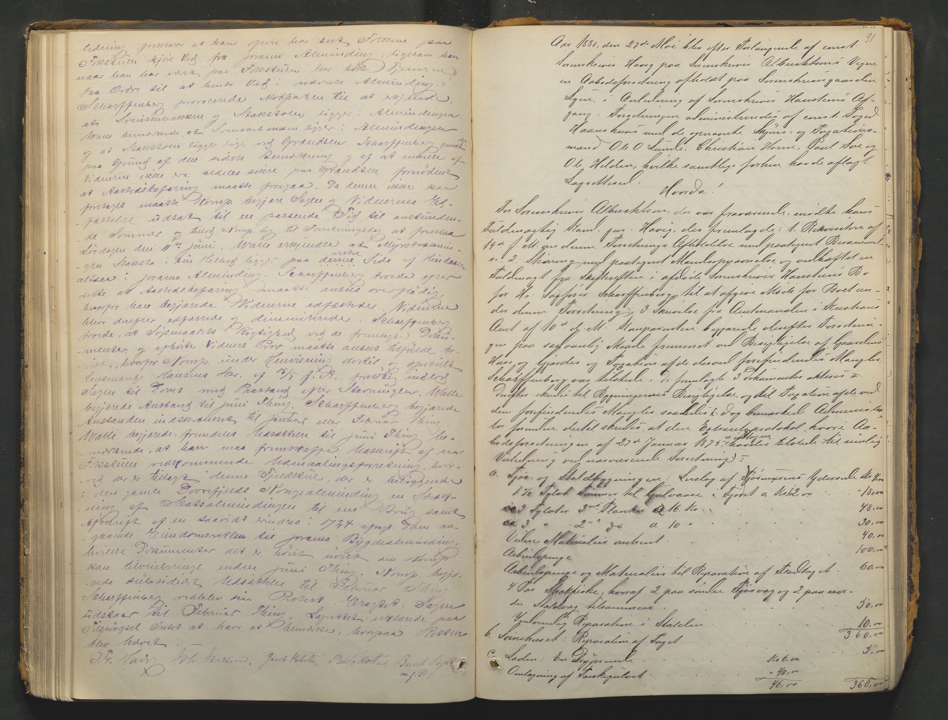 Nord-Gudbrandsdal tingrett, AV/SAH-TING-002/G/Gc/Gcb/L0004: Ekstrarettsprotokoll for åstedssaker, 1876-1887, s. 90b-91a