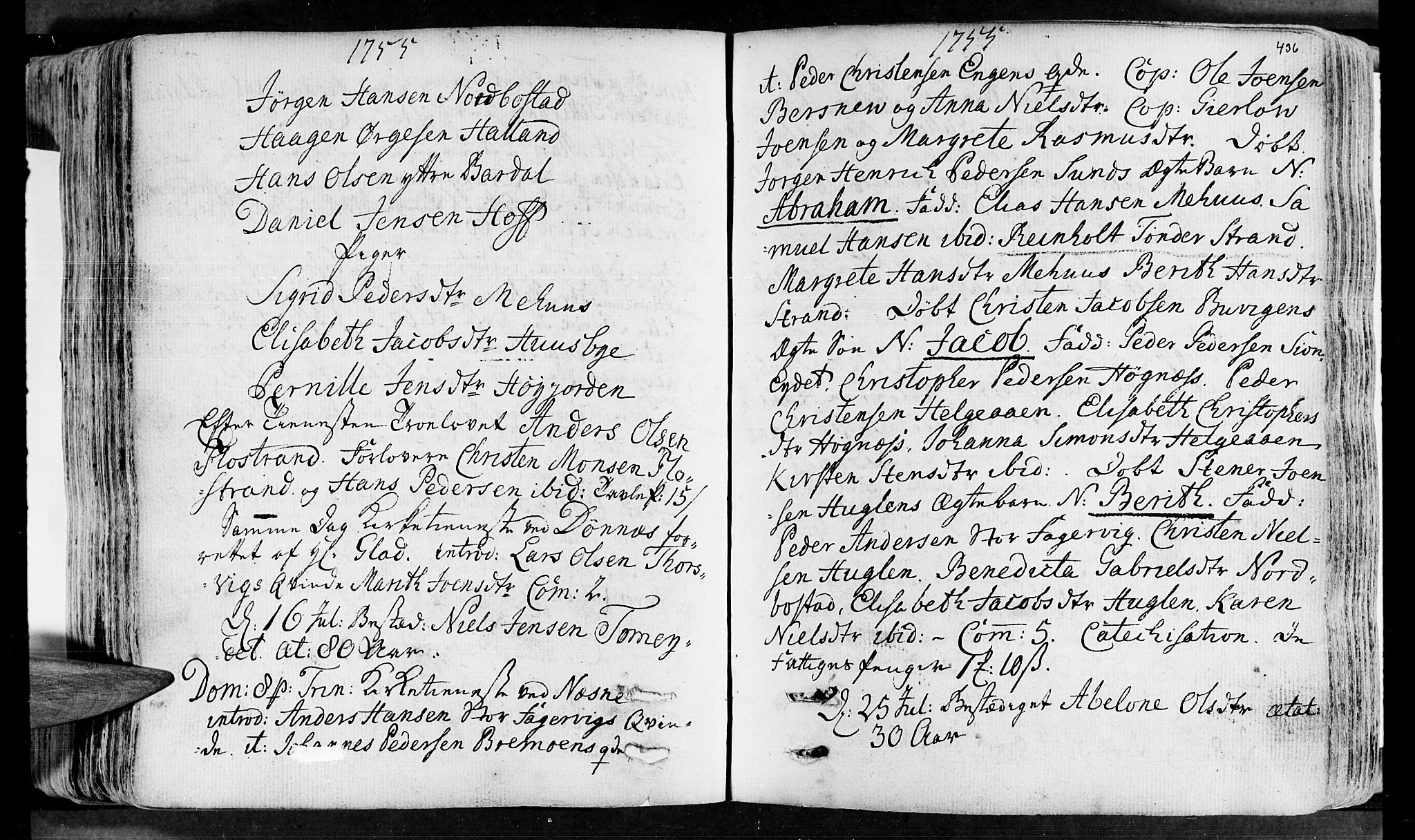 Ministerialprotokoller, klokkerbøker og fødselsregistre - Nordland, AV/SAT-A-1459/838/L0543: Ministerialbok nr. 838A02, 1738-1769, s. 435-436