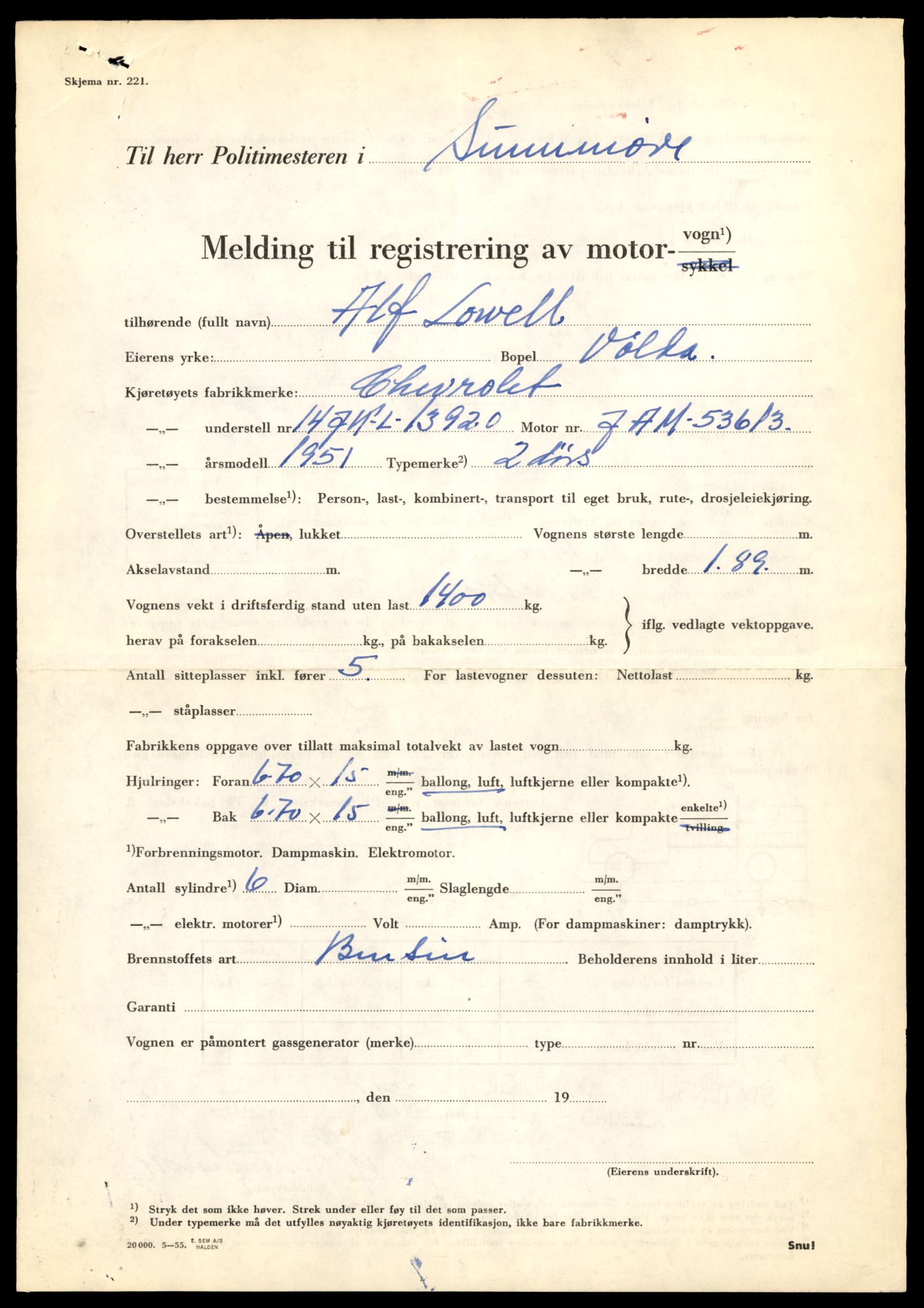 Møre og Romsdal vegkontor - Ålesund trafikkstasjon, AV/SAT-A-4099/F/Fe/L0049: Registreringskort for kjøretøy T 14864 - T 18613, 1927-1998, s. 2163