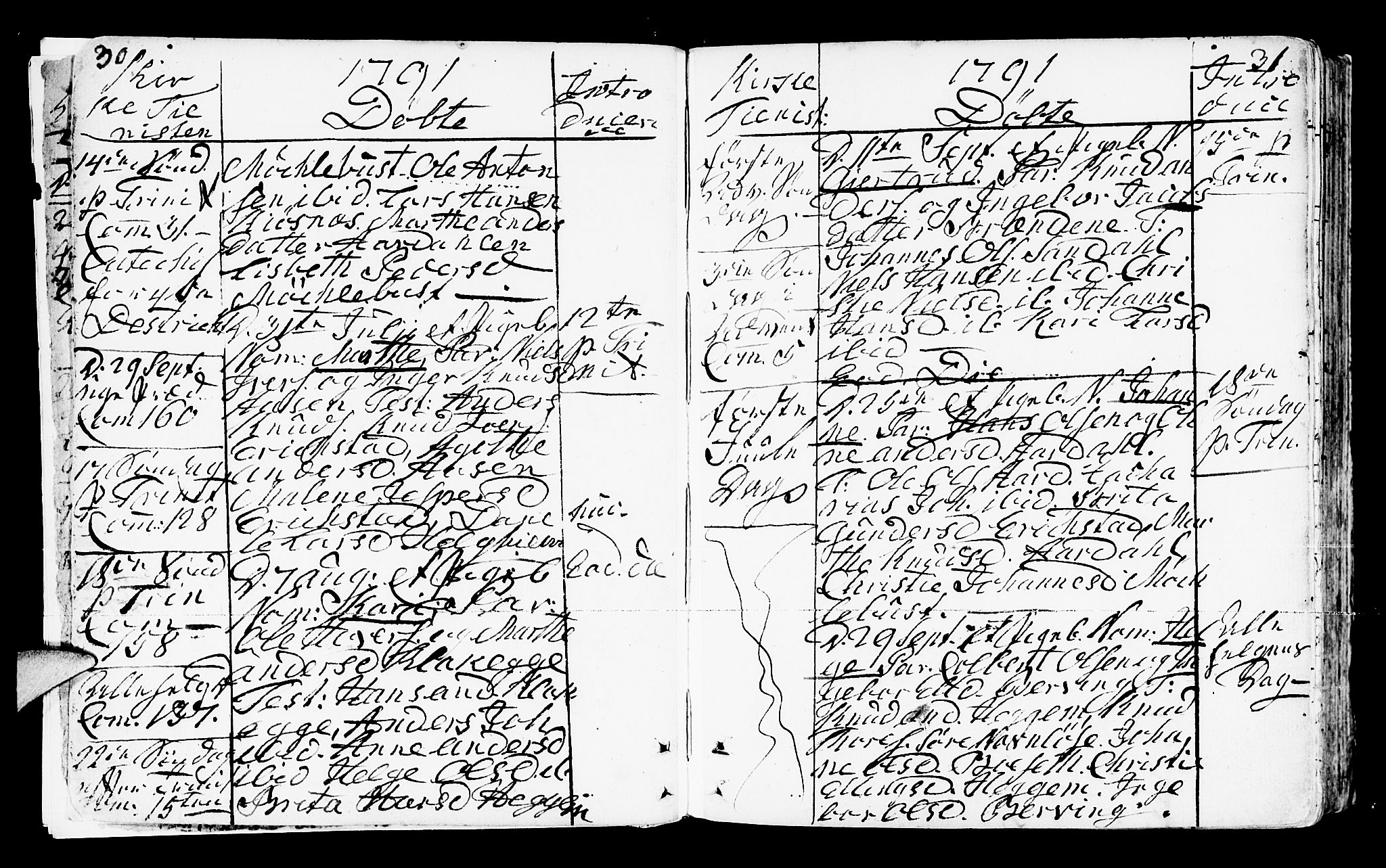 Jølster sokneprestembete, AV/SAB-A-80701/H/Haa/Haaa/L0006: Ministerialbok nr. A 6, 1790-1821, s. 30-31