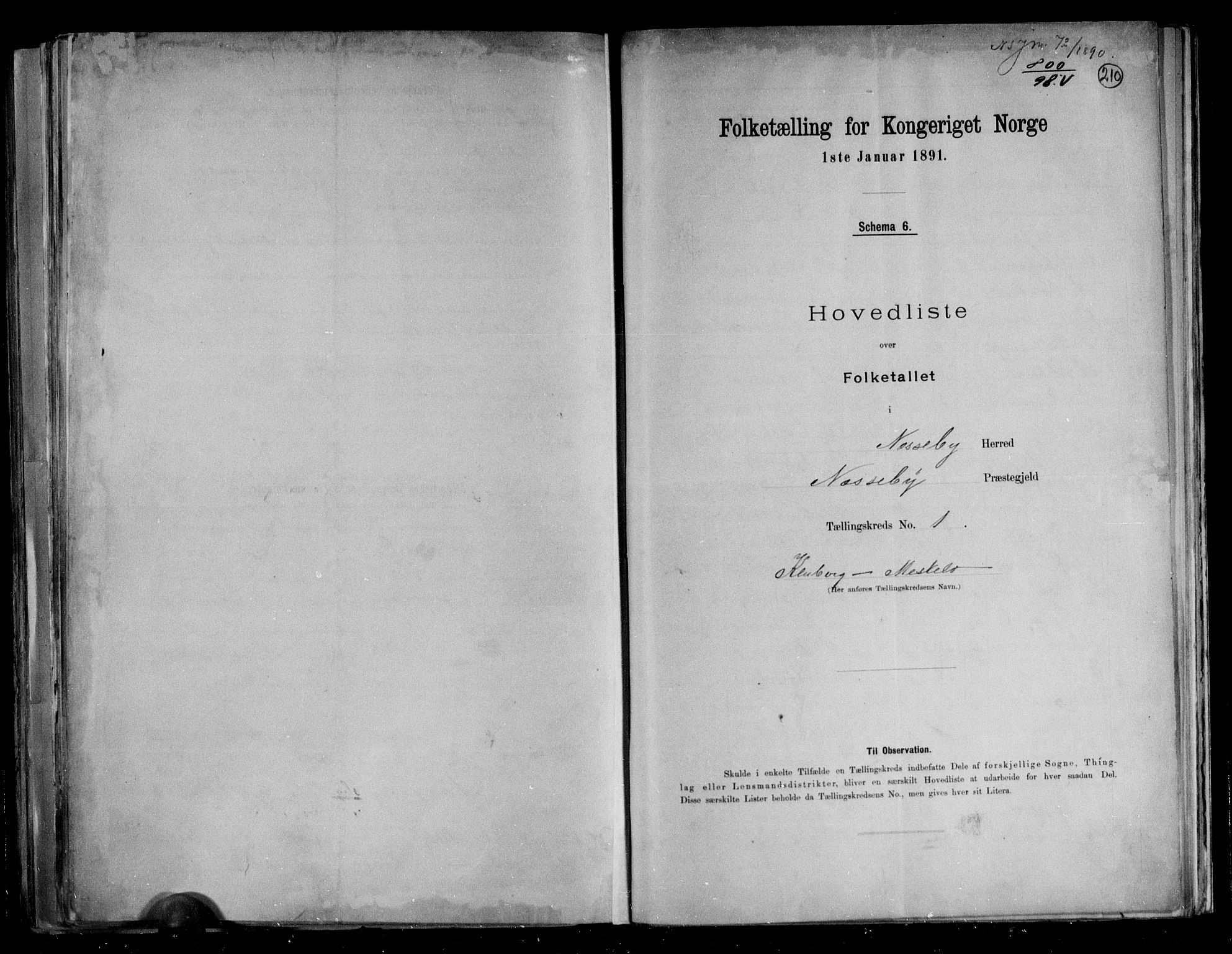 RA, Folketelling 1891 for 2027 Nesseby herred, 1891, s. 4